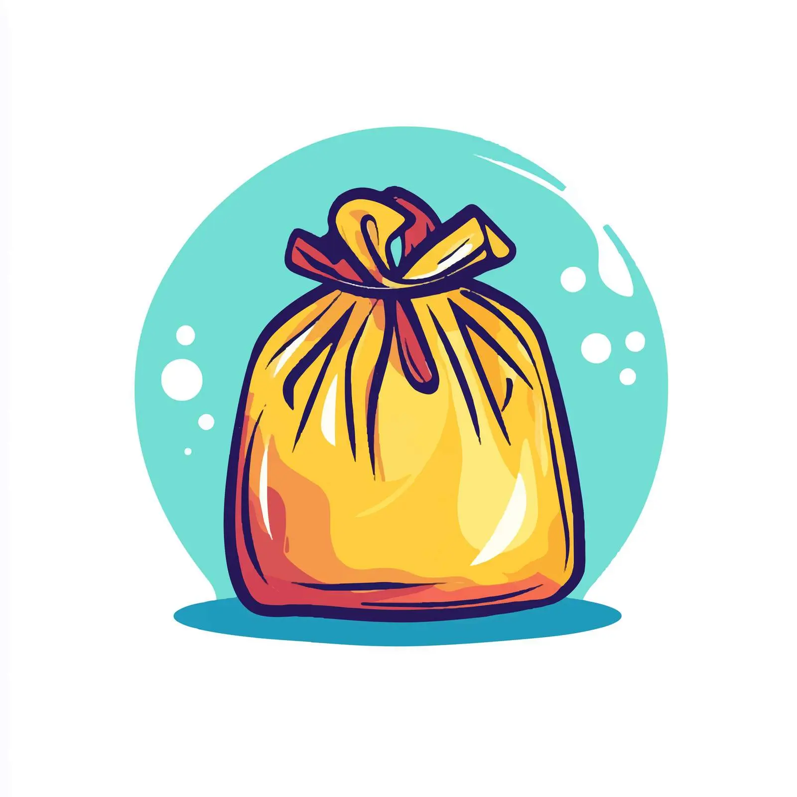 Cartoon Vector of Hand-Drawn Waste Plastic Bag — free download from Dotvec
