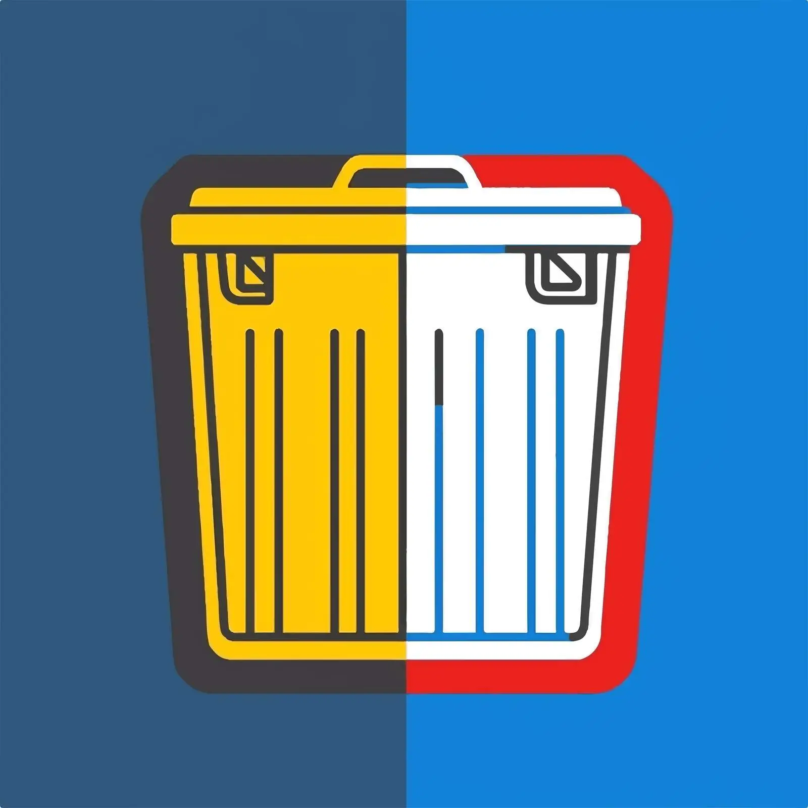 Thin Line Wastebasket Icon Vector Sign – free thin line image from Dotvec