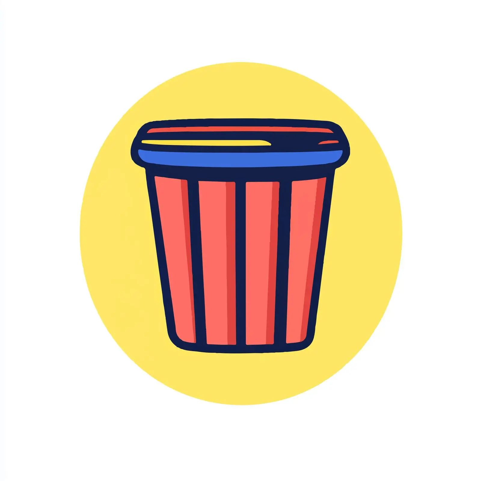 Thin Line Wastebasket Icon Vector Illustration — free download from Dotvec