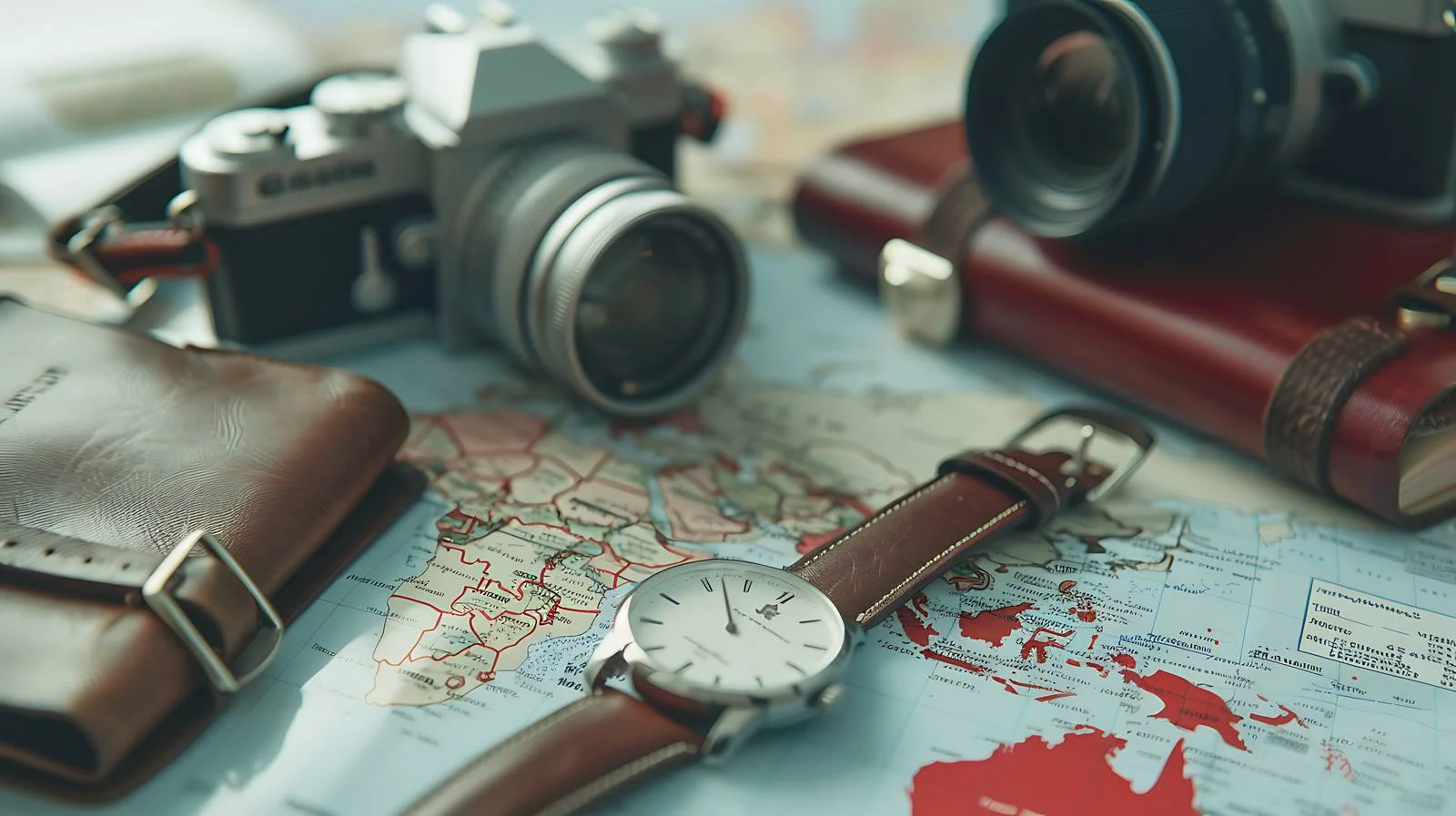 Travel Essentials Arranged Professionally — free download from Dotvec