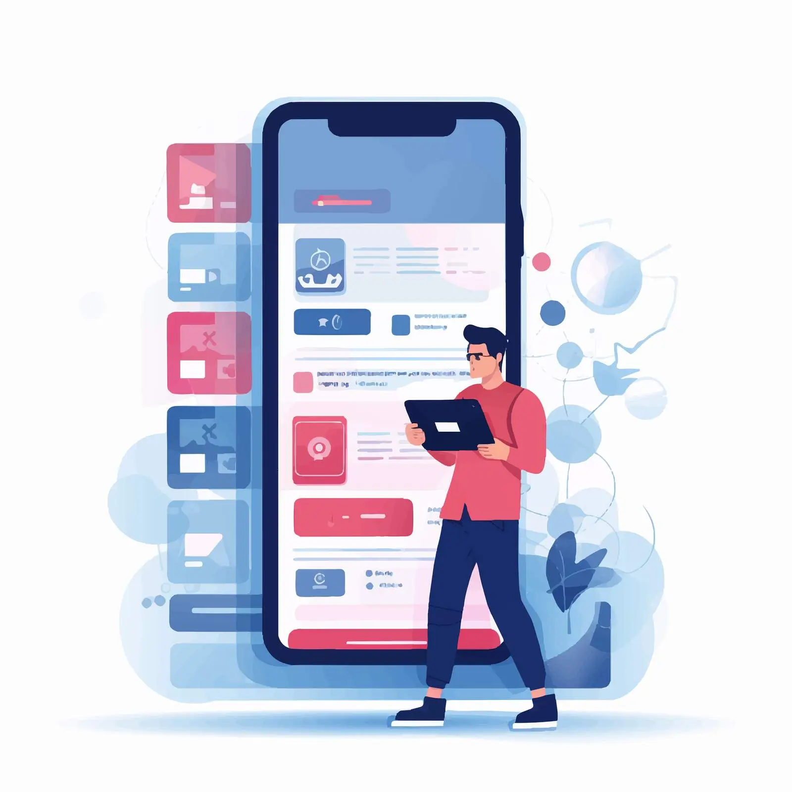 Engaging with Social Media on Mobile Phone – free tech savvy image from Dotvec