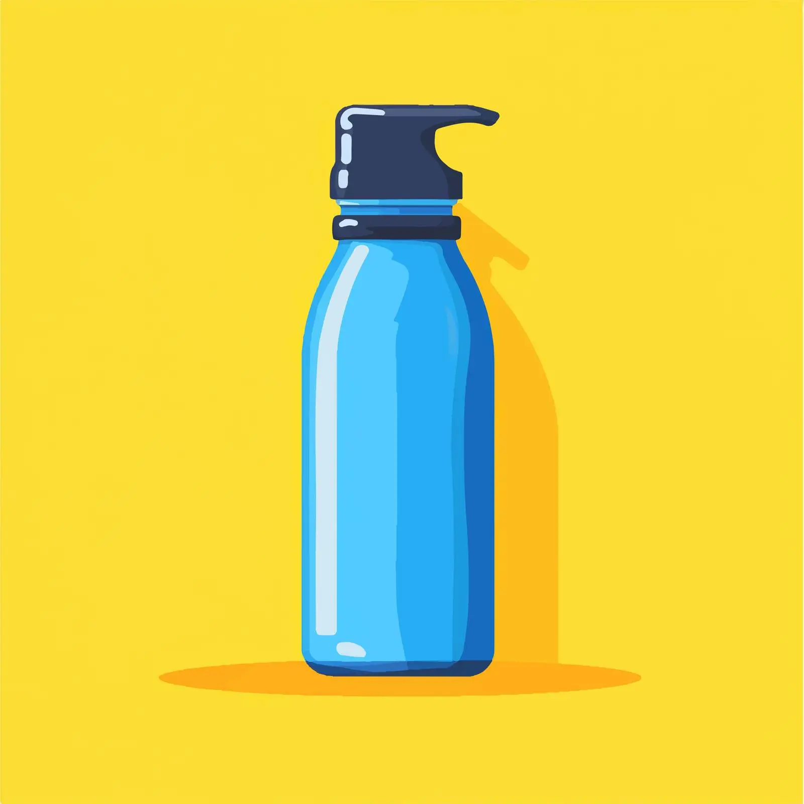 Flat Vector Water Bottle Illustration Framed Design — free download from Dotvec