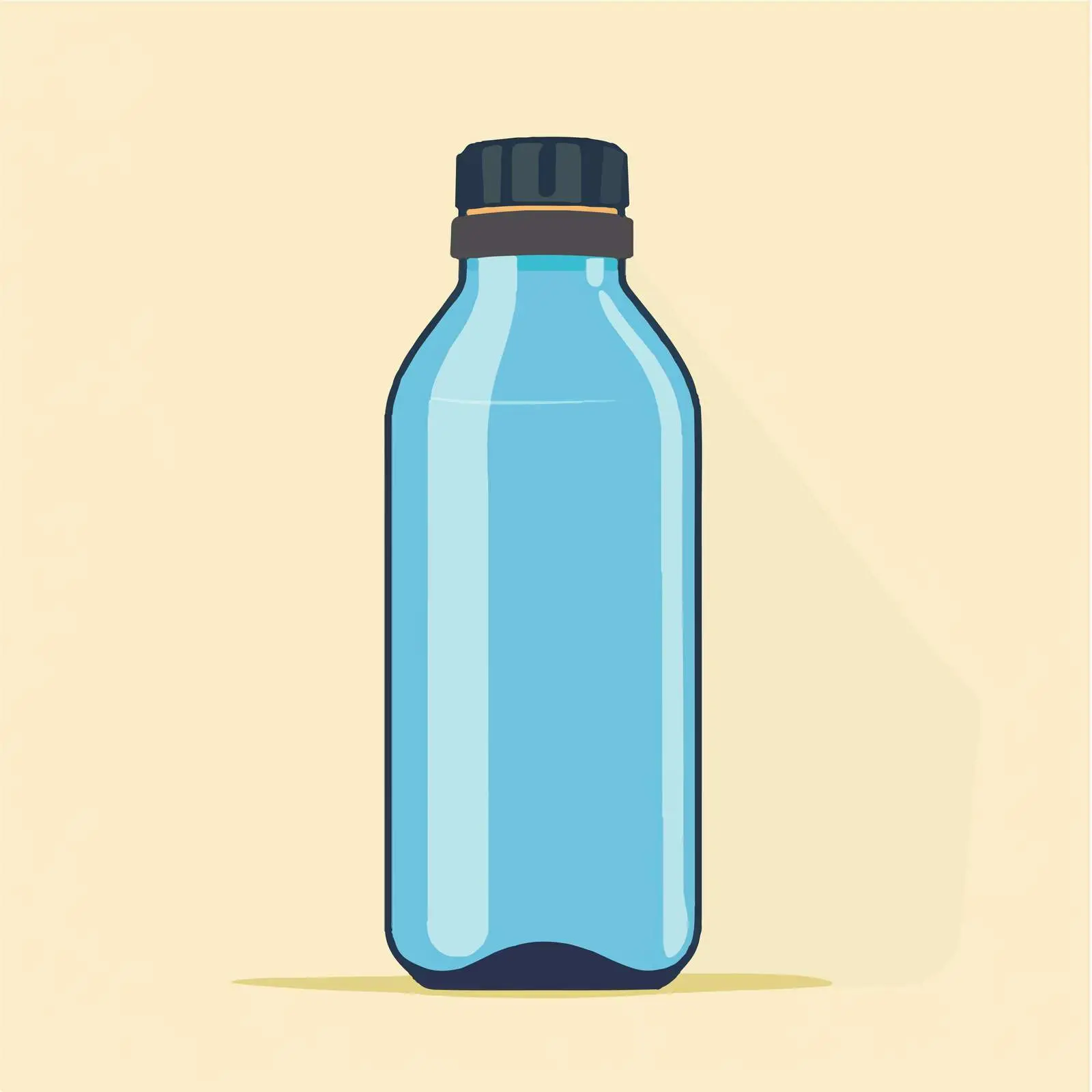Flat Vector Illustration of Water Bottle in Frame — free download from Dotvec