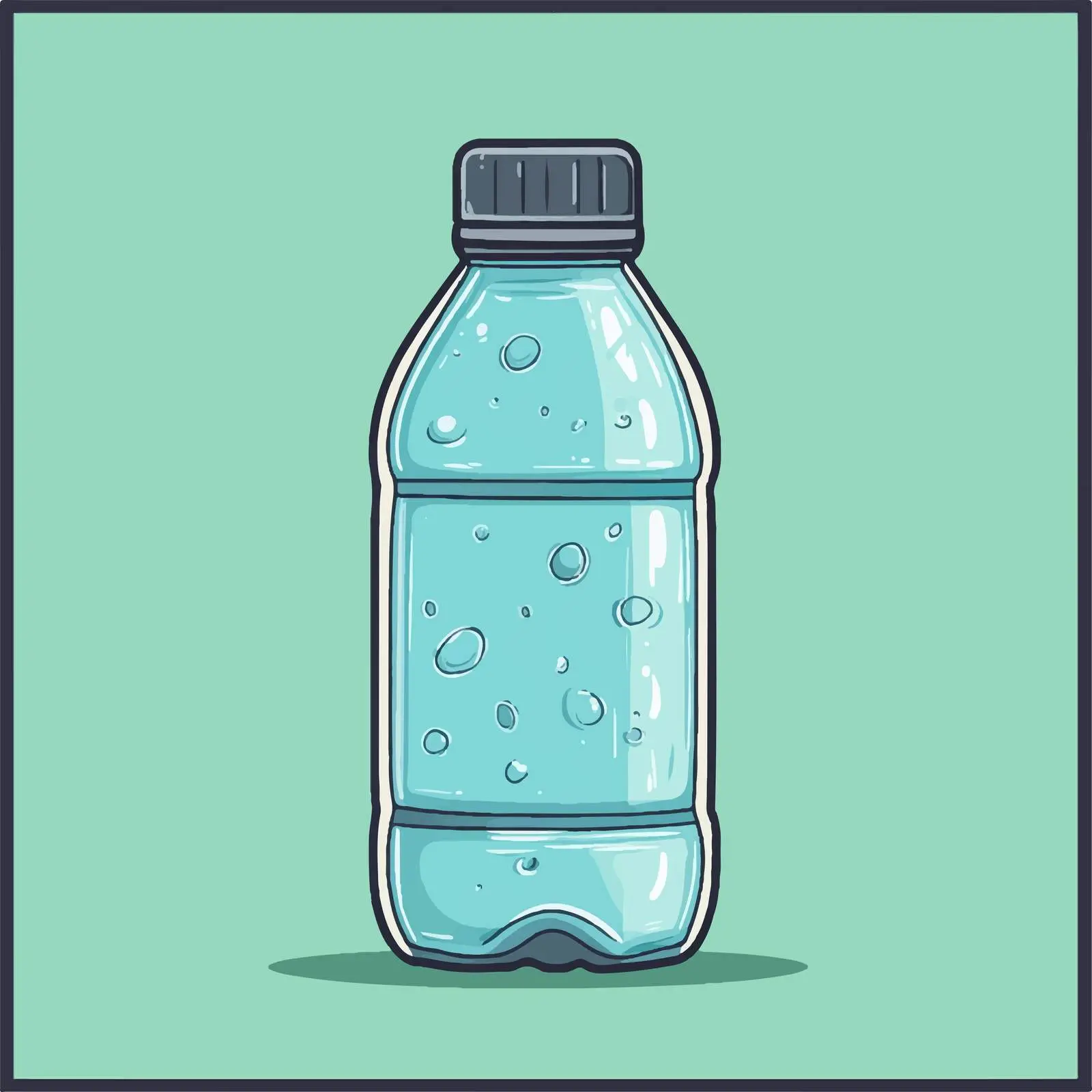 Flat Vector Illustration of Water Bottle — free download from Dotvec