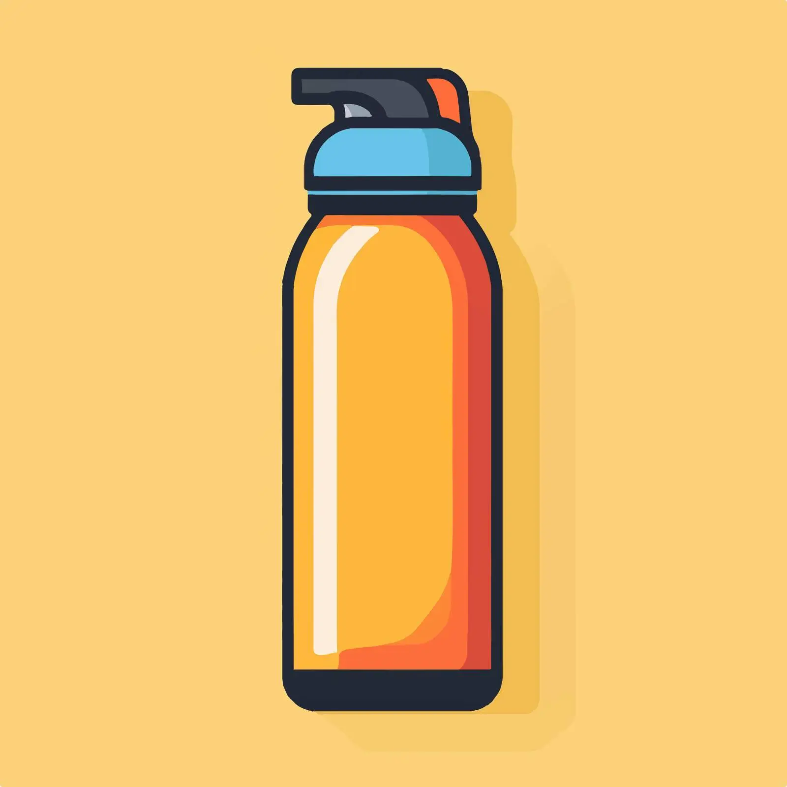 Flat Vector Water Bottle Illustration in Frame — free download from Dotvec