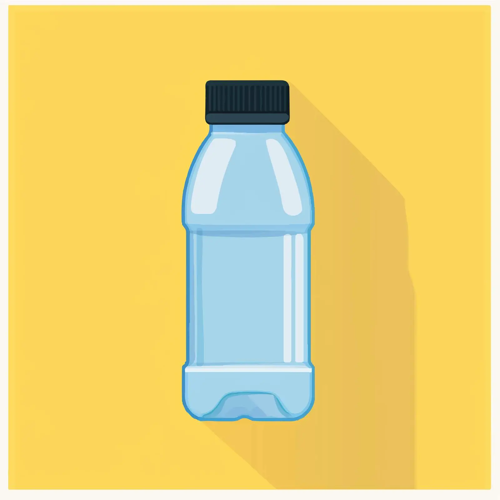 Flat Vector Illustration of Water Bottle in Frame — free download from Dotvec