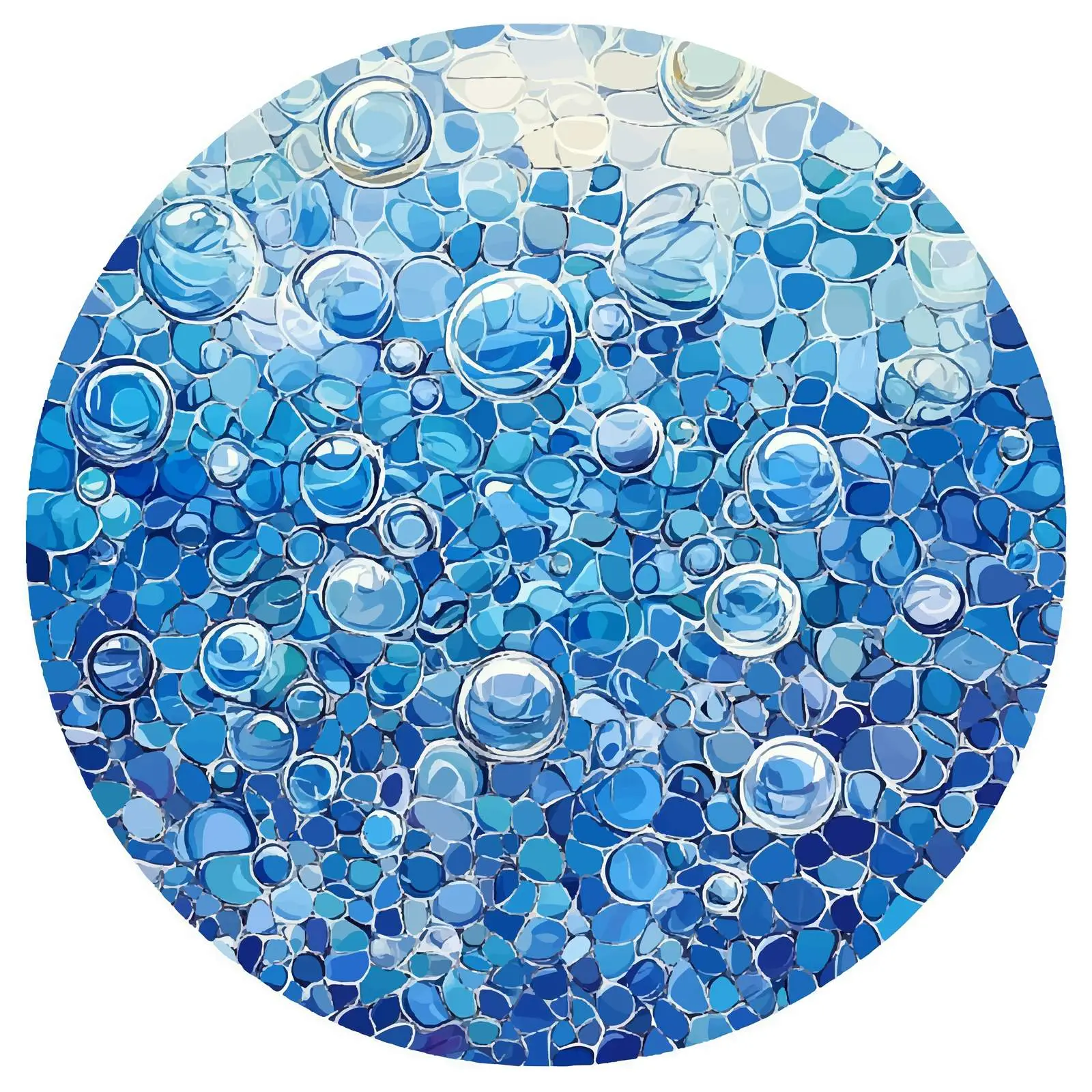 Water Bubbles on Mosaic Background Design — free download from Dotvec