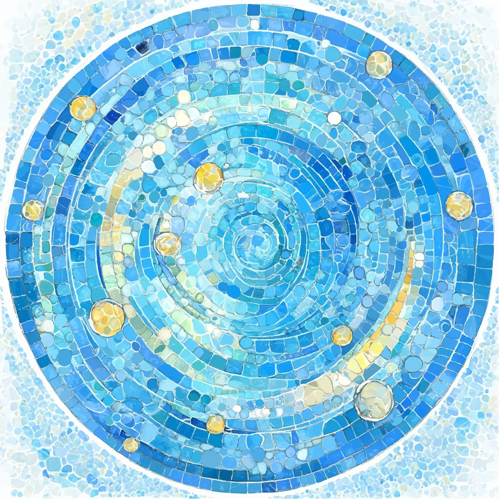 Water Bubbles on Mosaic Background Vector Art — free download from Dotvec