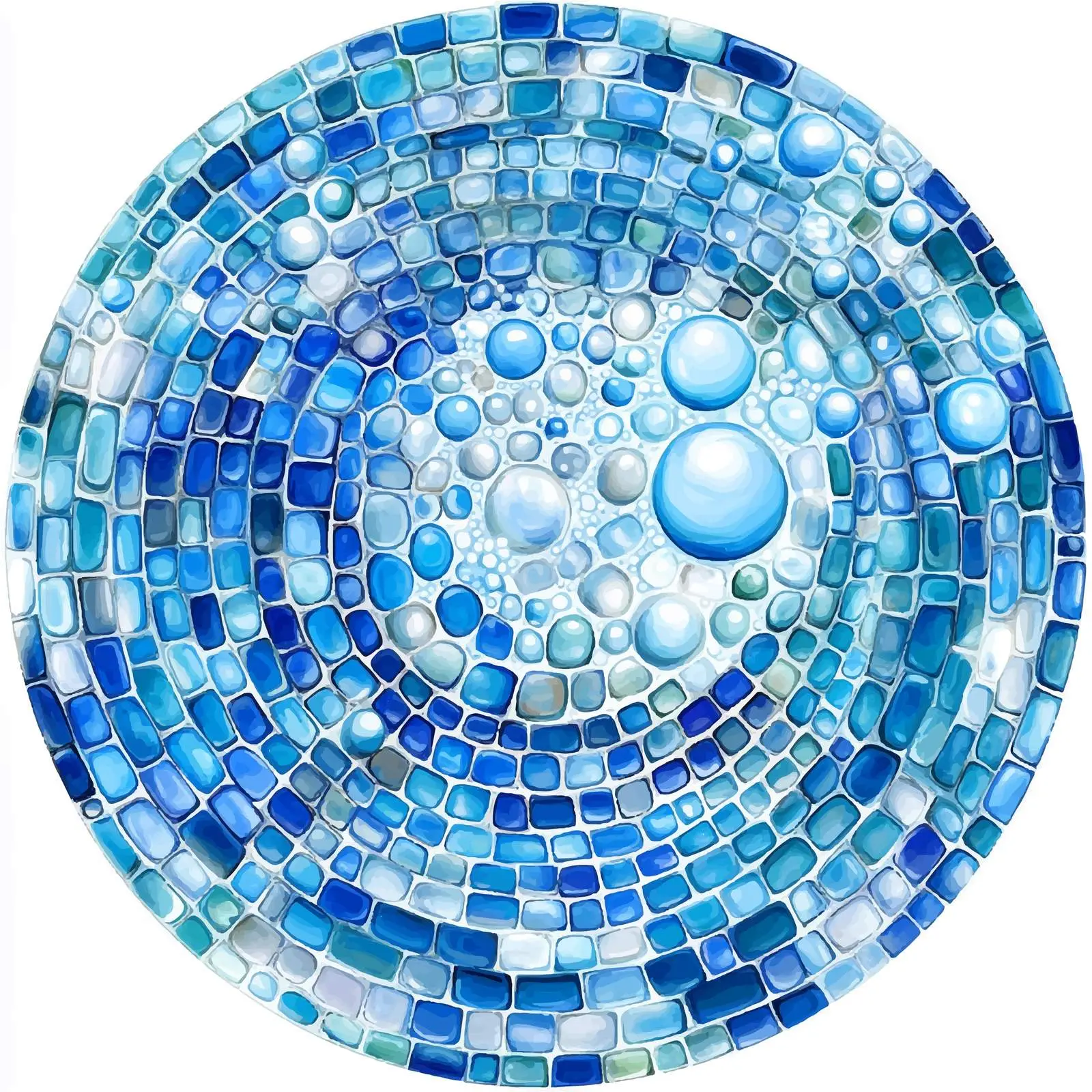 Water Bubbles on Mosaic Background Vector — free download from Dotvec
