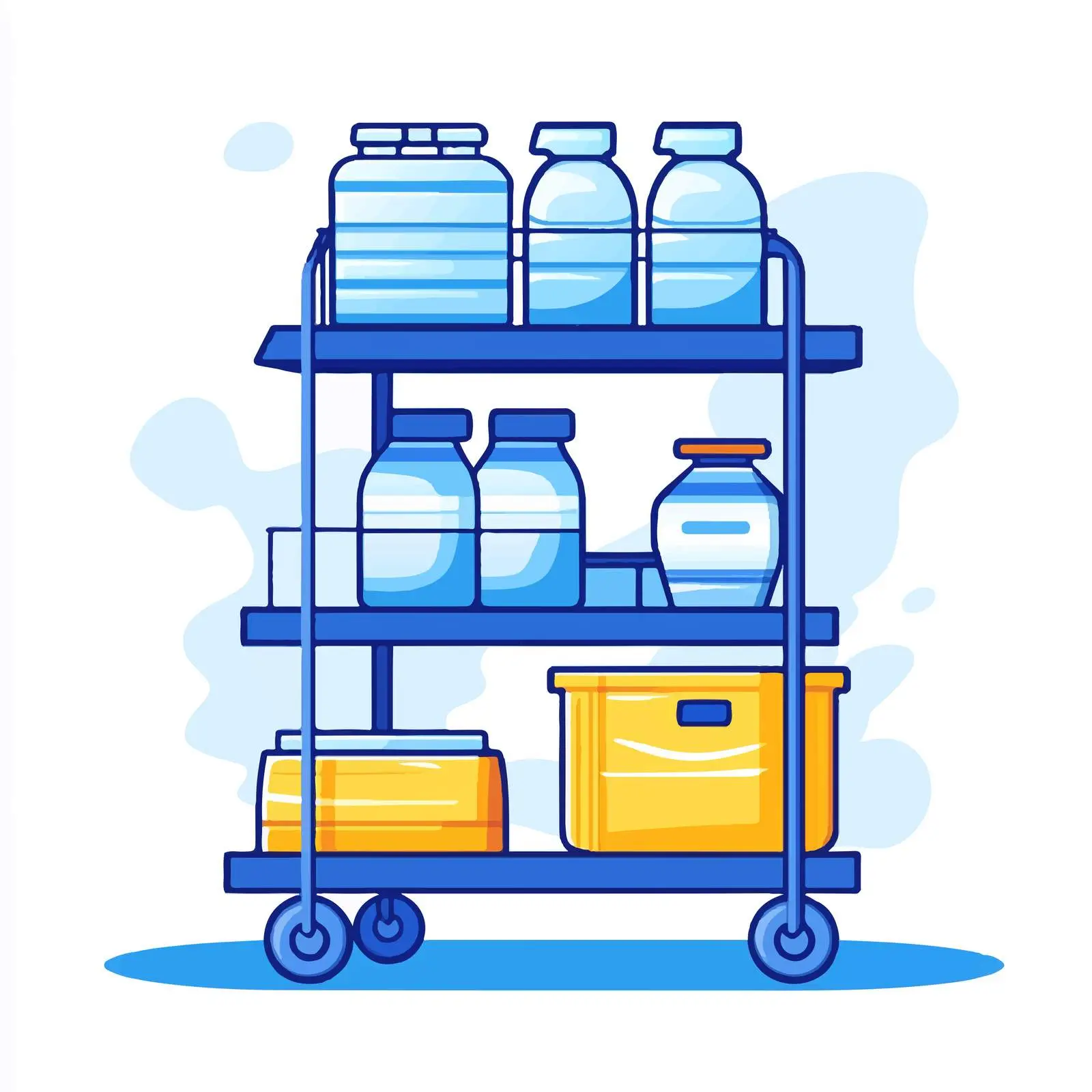 Water Delivery Service with Delivery Cart and Gallon – free water transport image from Dotvec