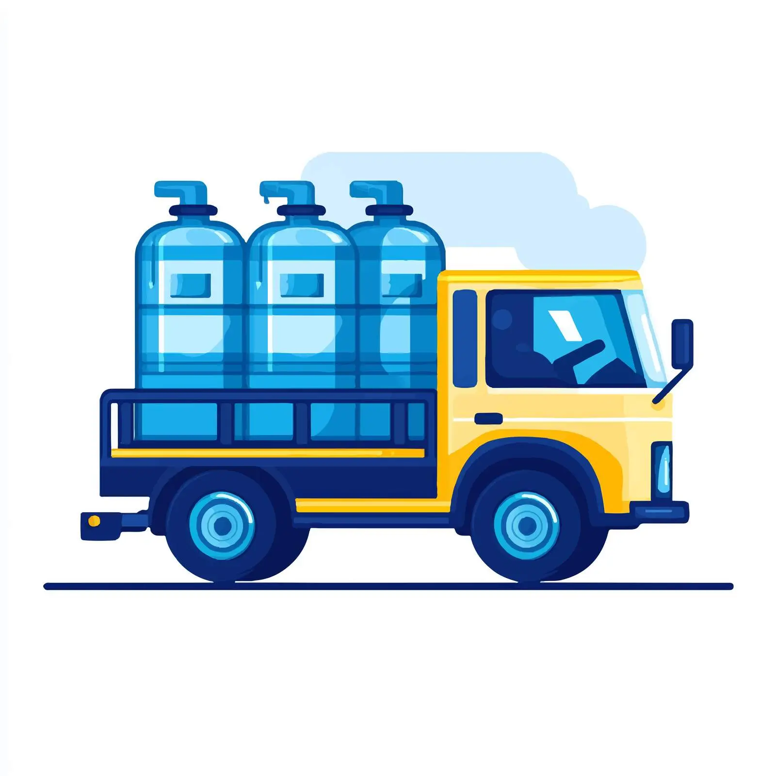 Water Delivery Service with Cart and Gallon — free download from Dotvec