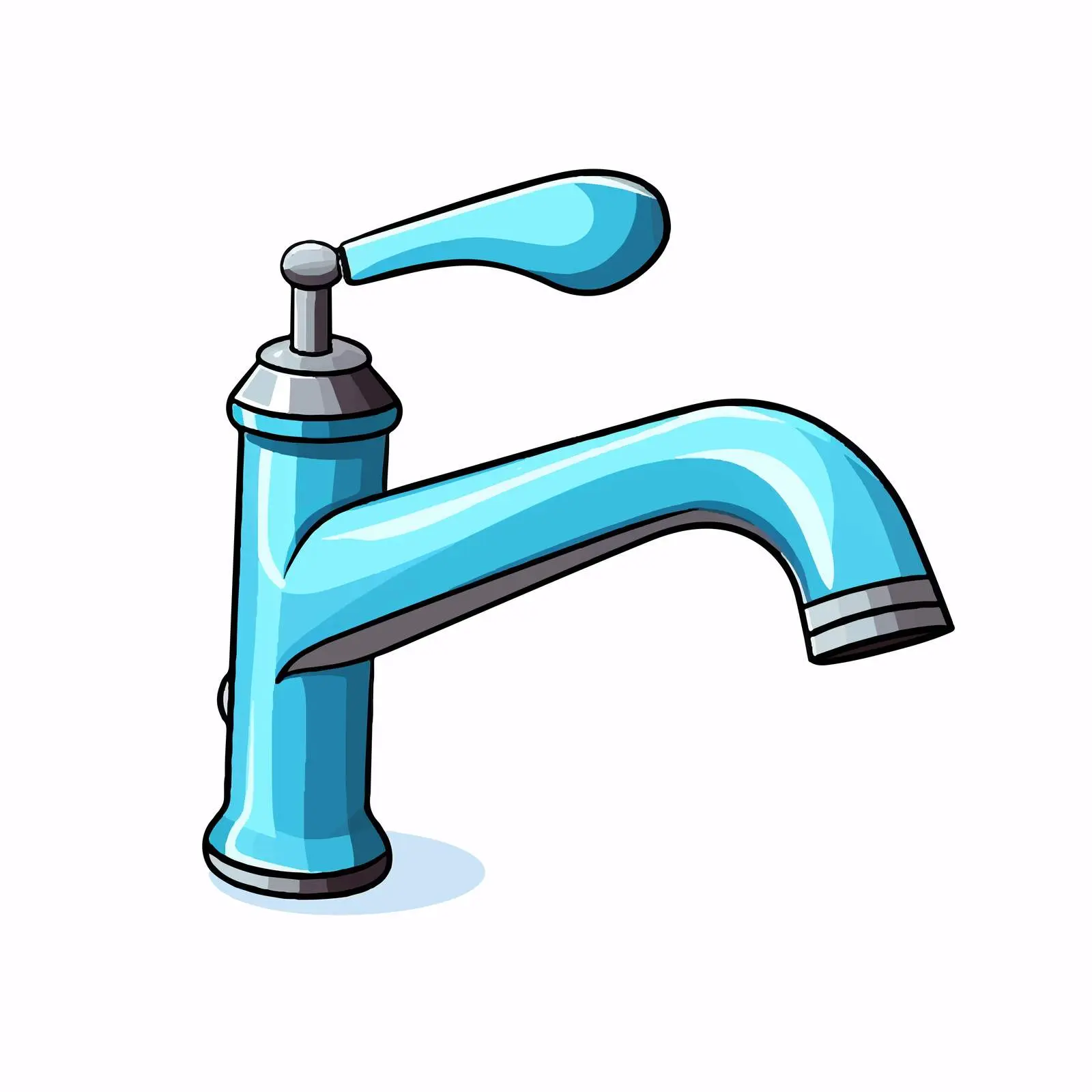 Cartoon Water Faucet Vector Illustration — free download from Dotvec