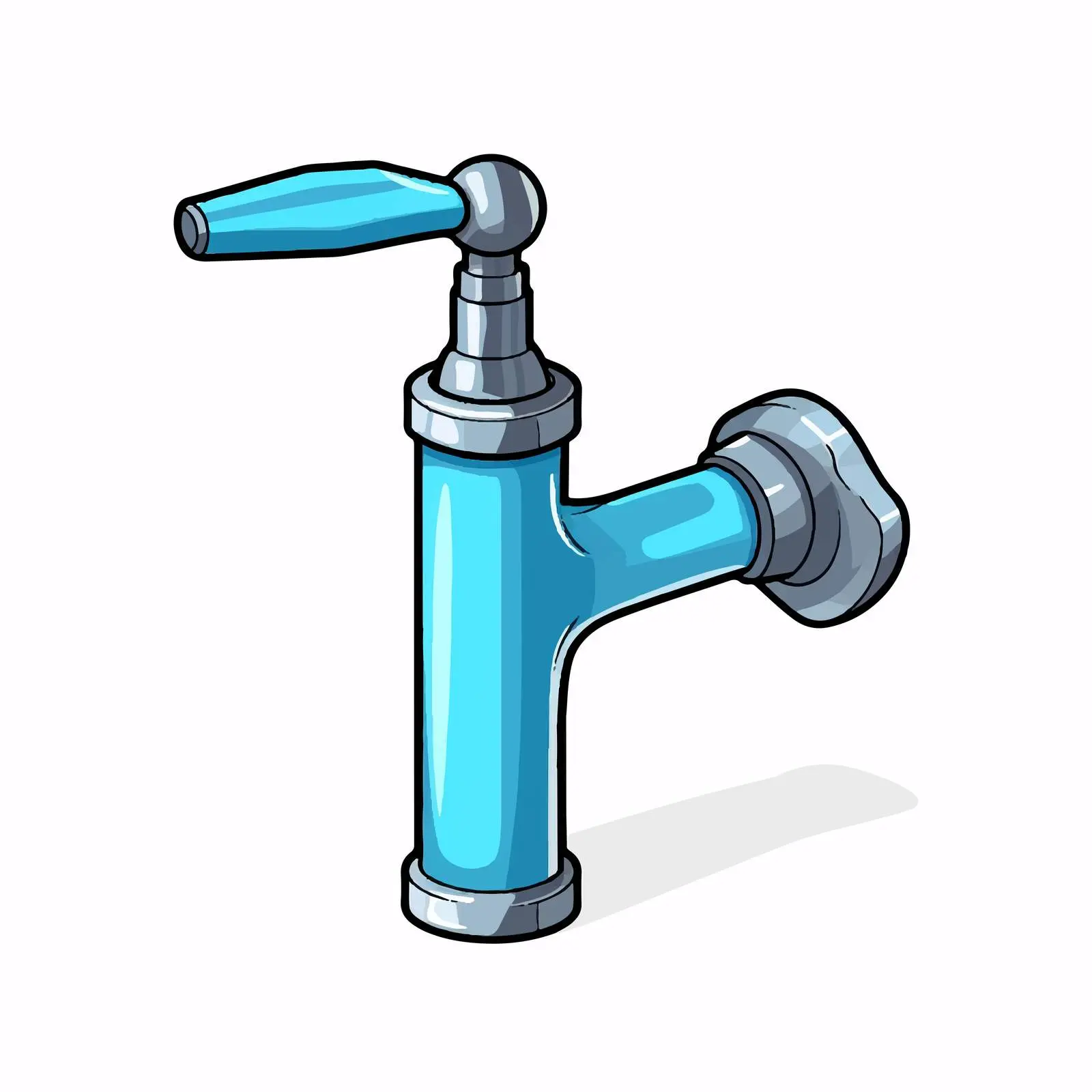 Cartoon Water Faucet Vector Illustration — free download from Dotvec