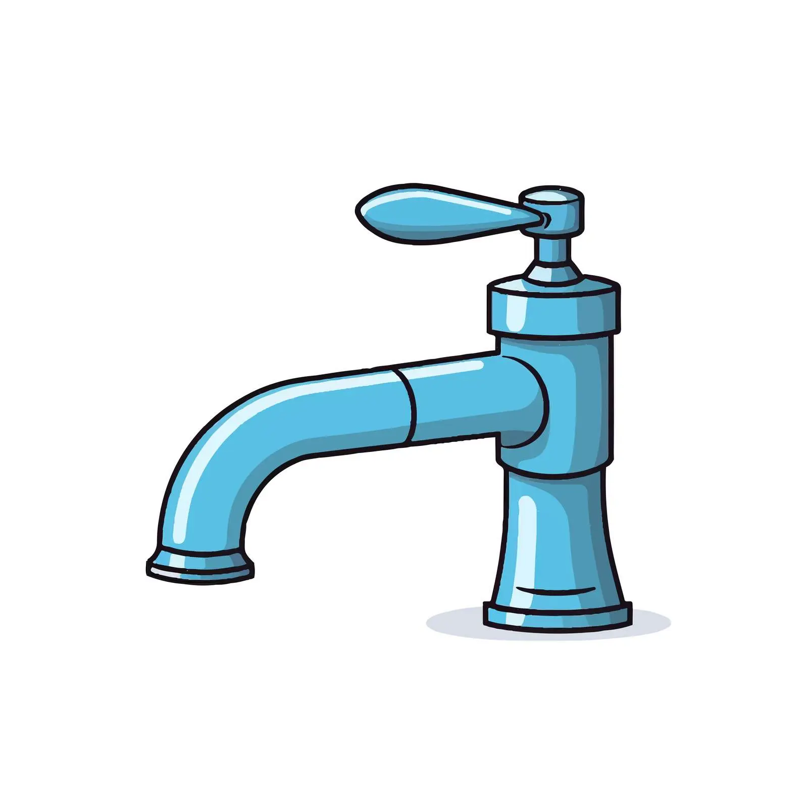 Cartoon Water Faucet Vector Illustration – free symbolic icon image from Dotvec