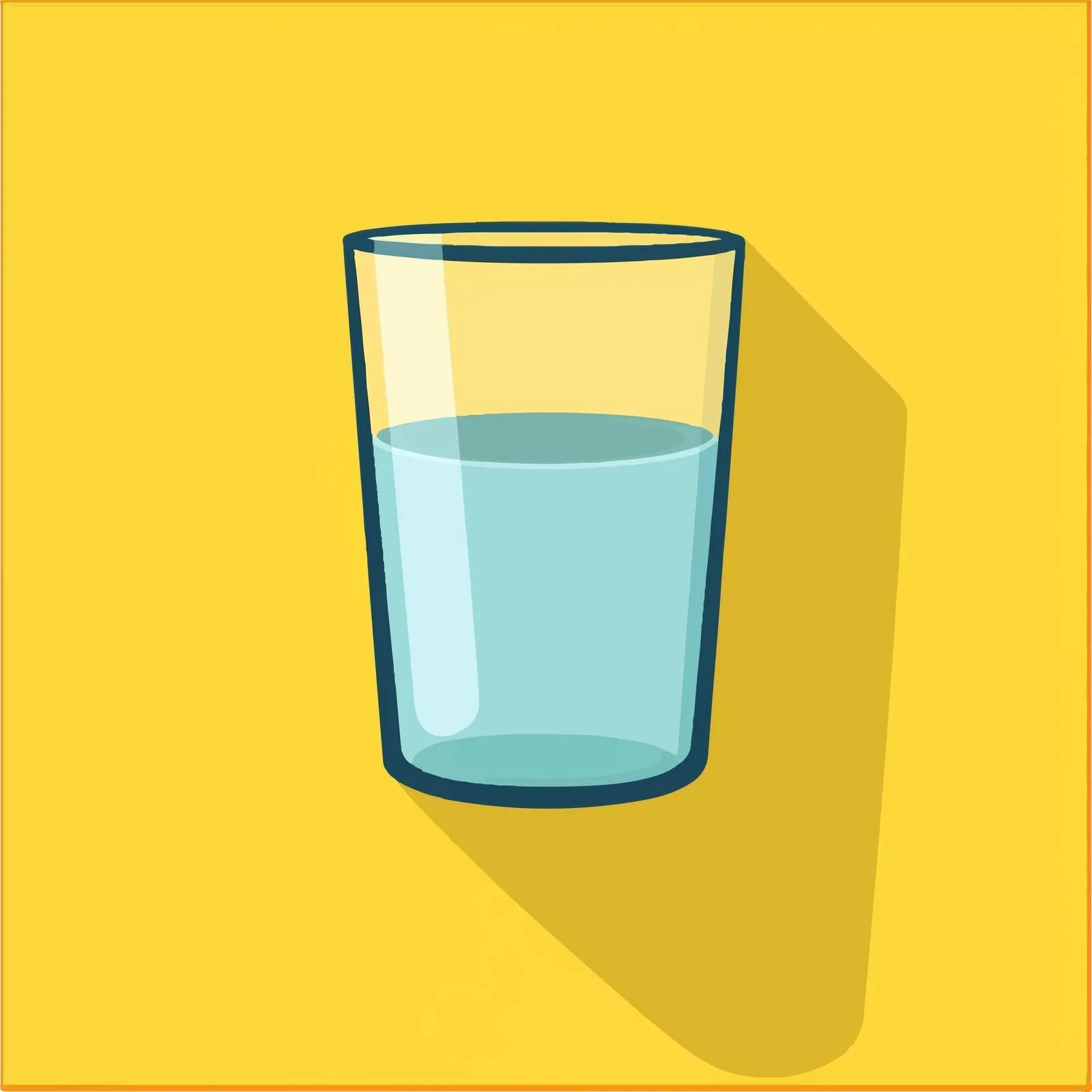 Flat Vector Water Glass Icon Illustration — free download from Dotvec