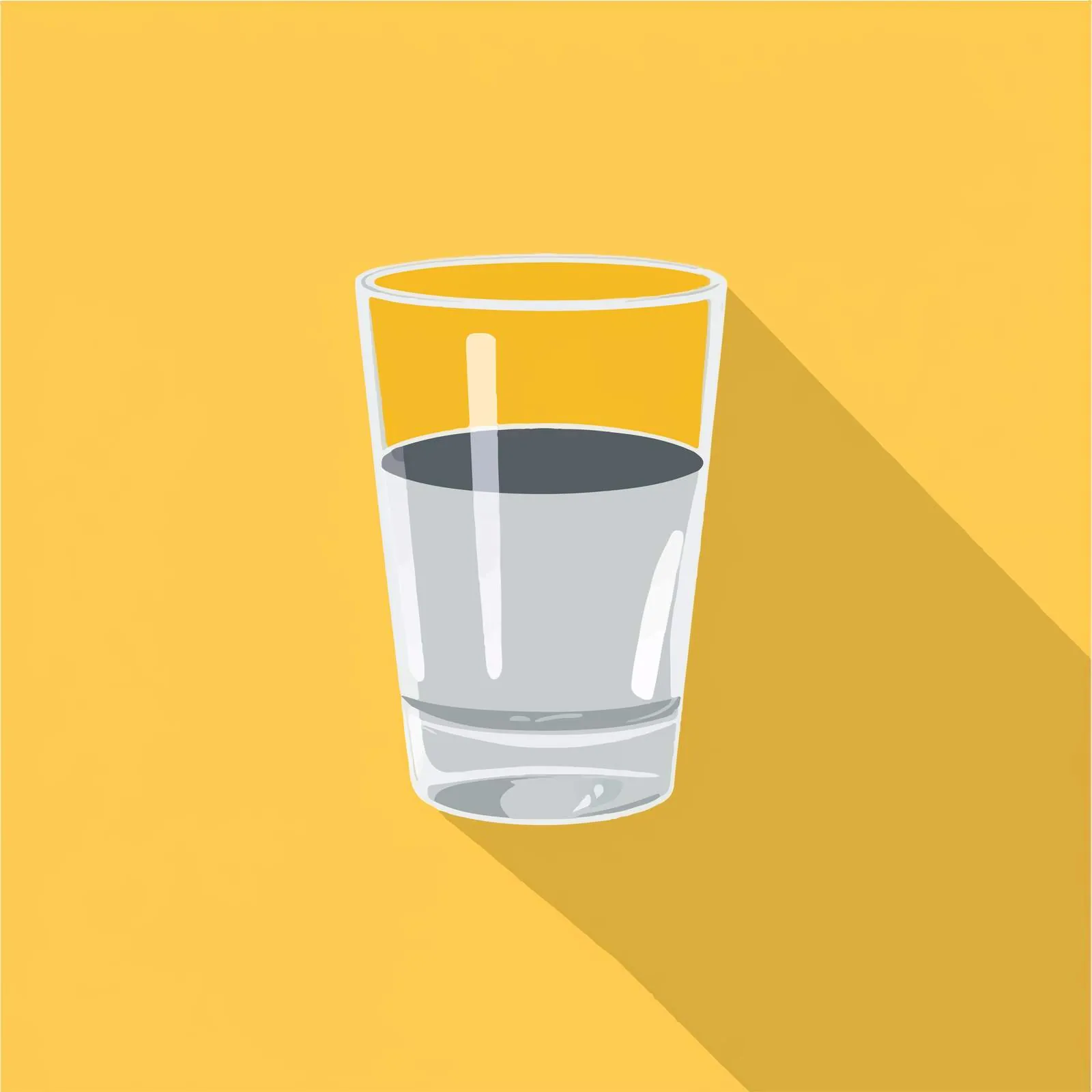 Flat Vector Water Glass Icon Illustration — free download from Dotvec