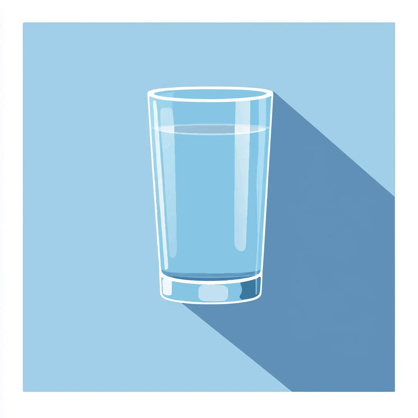 Flat Vector Illustration of Water Glass Icon — free download from Dotvec