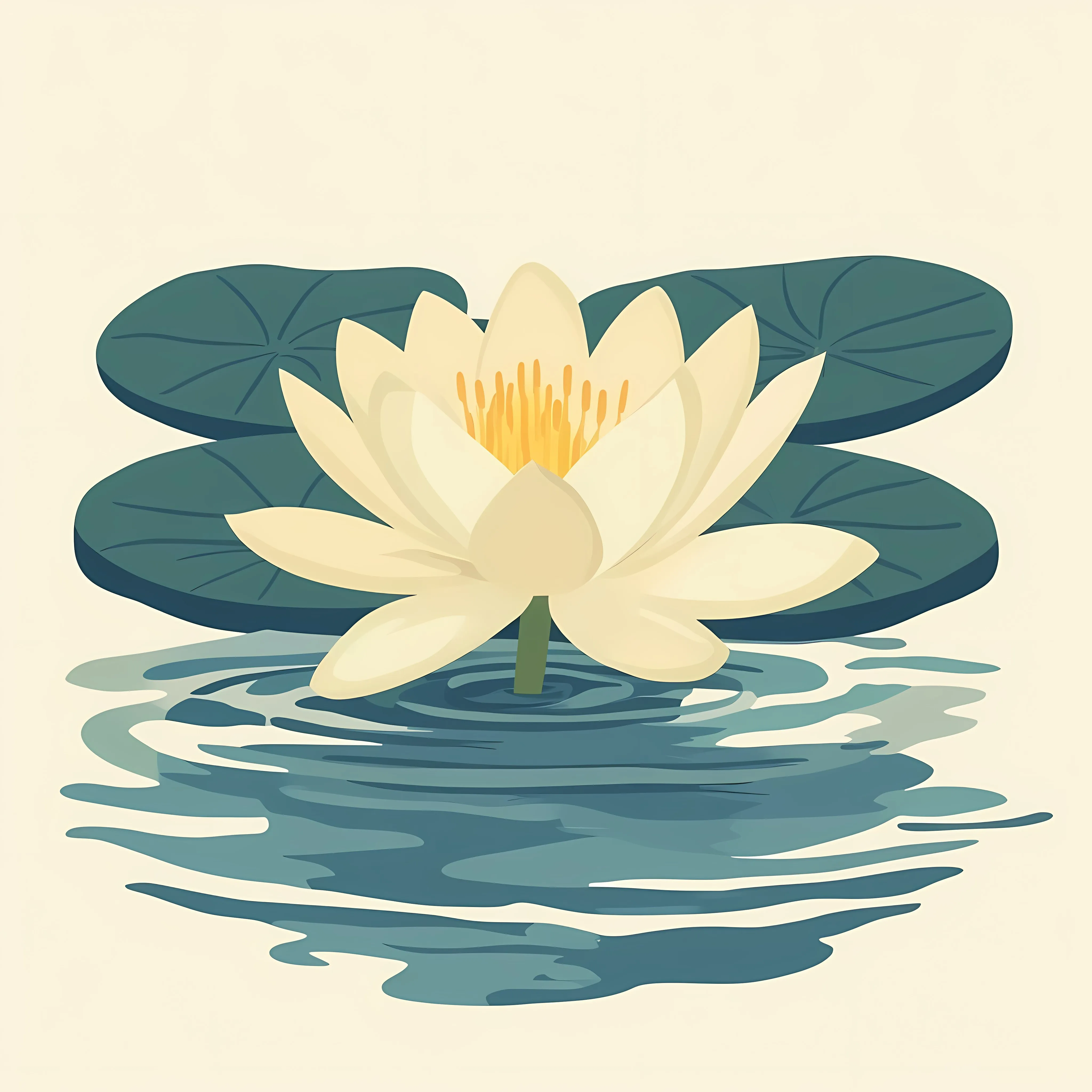 Colorful Water Lily Silhouette Vector Illustration — free download from Dotvec