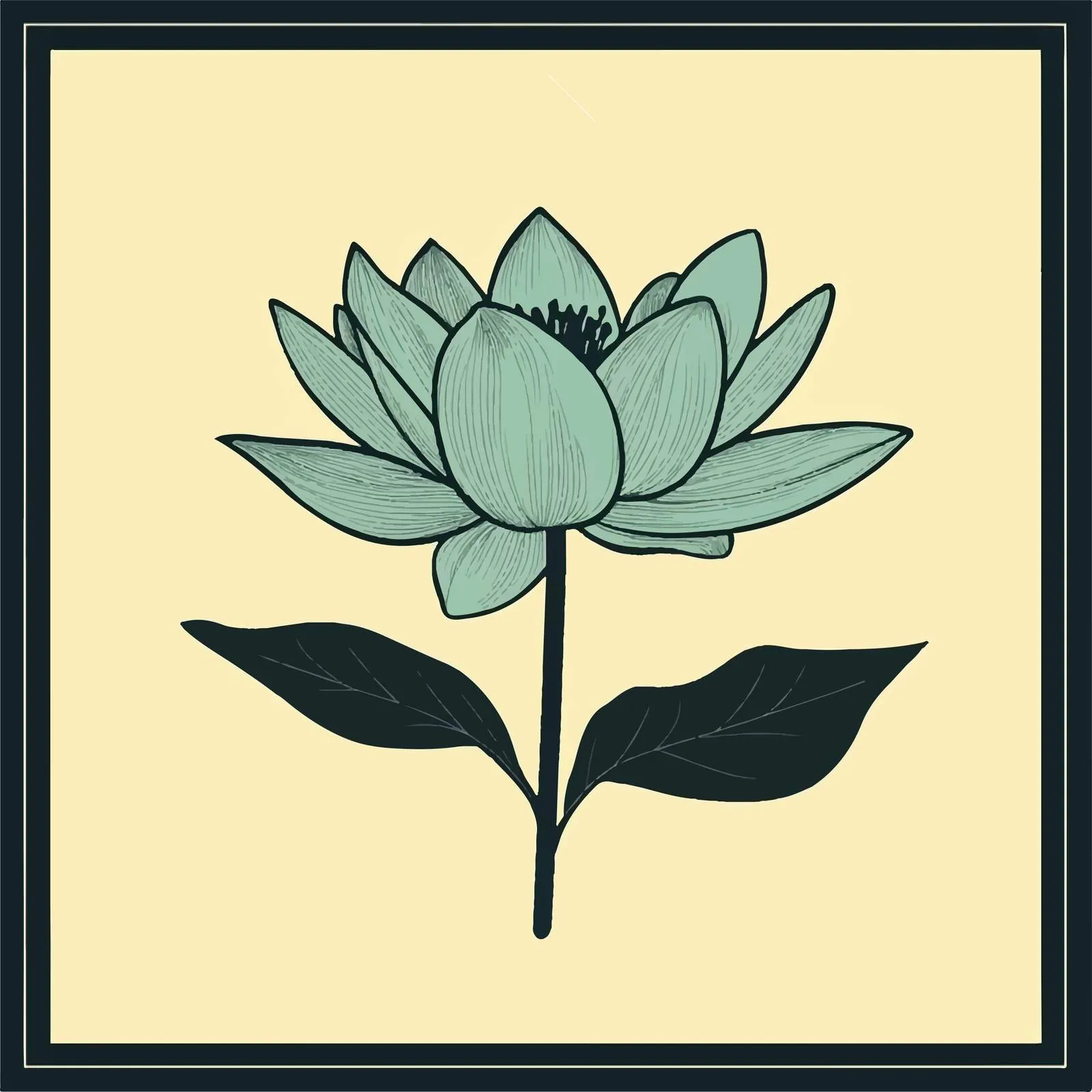 Colorful Water Lily Silhouette Vector Illustration — free download from Dotvec