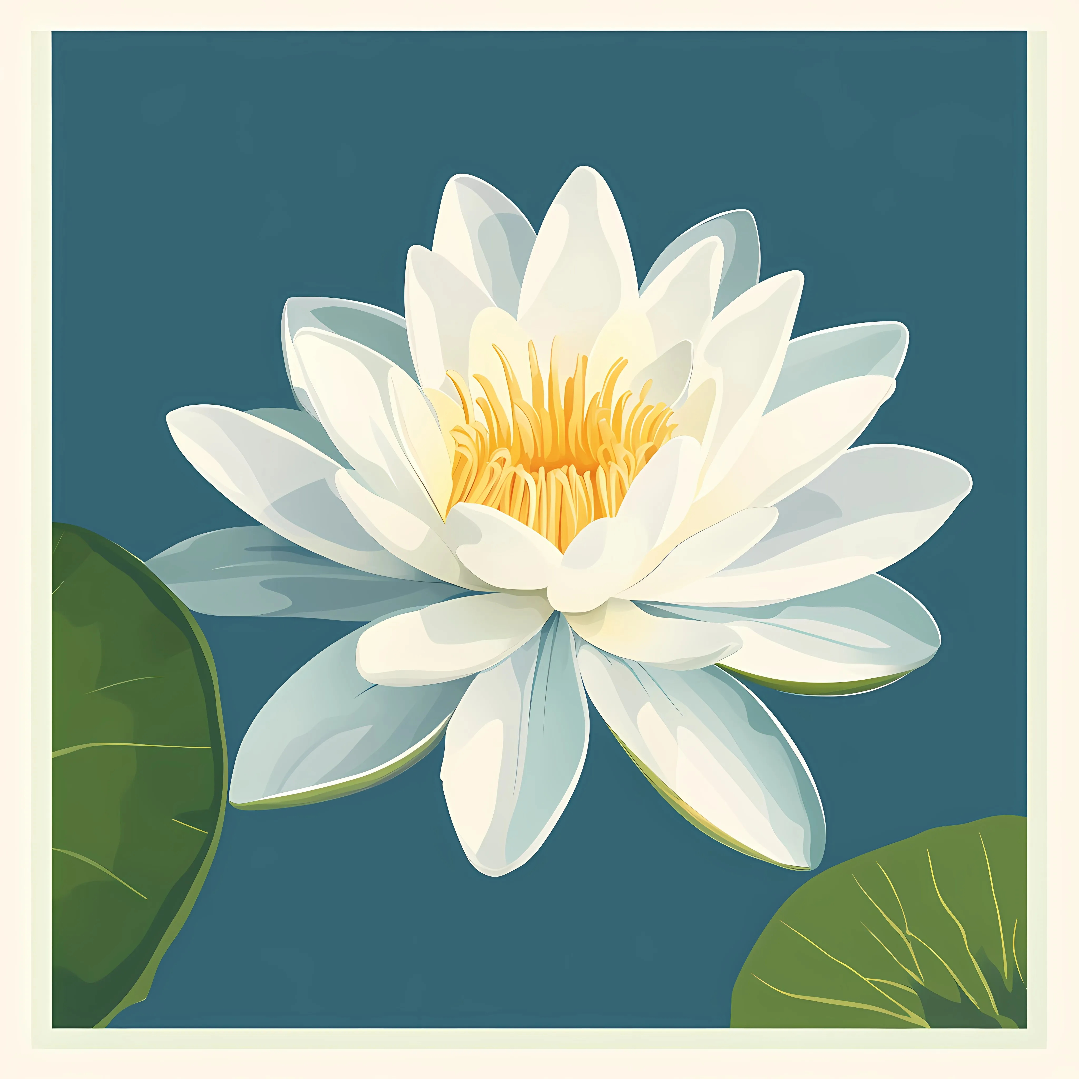 Water Lily Flower Vector Illustration — free download from Dotvec