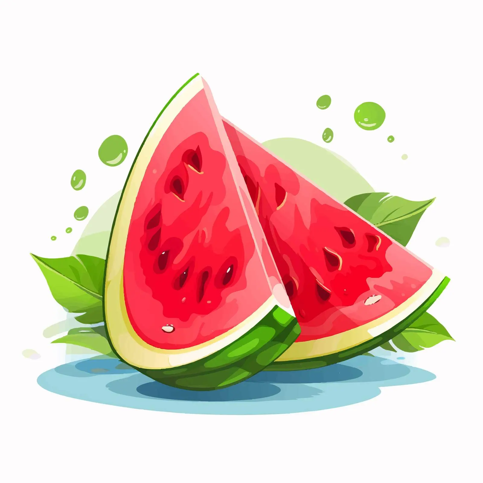 Bright Juicy Watermelon Summer Fruit Vector – free melon image from Dotvec