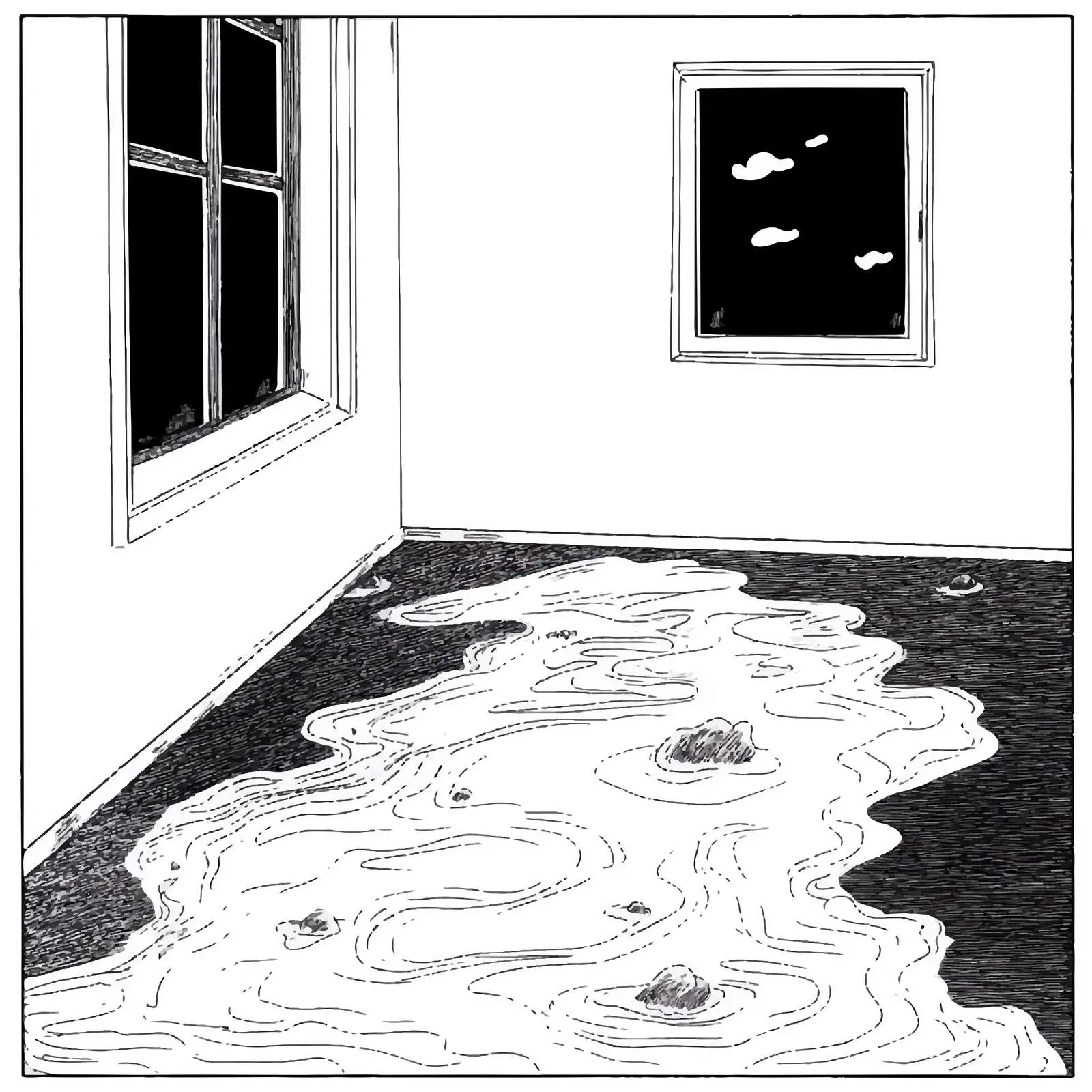 Cartoon Illustration of Water on the Floor — free download from Dotvec