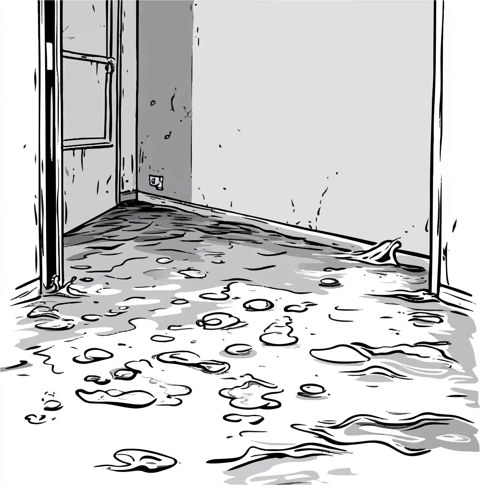 Cartoon Vector of Water on the Floor — free download from Dotvec