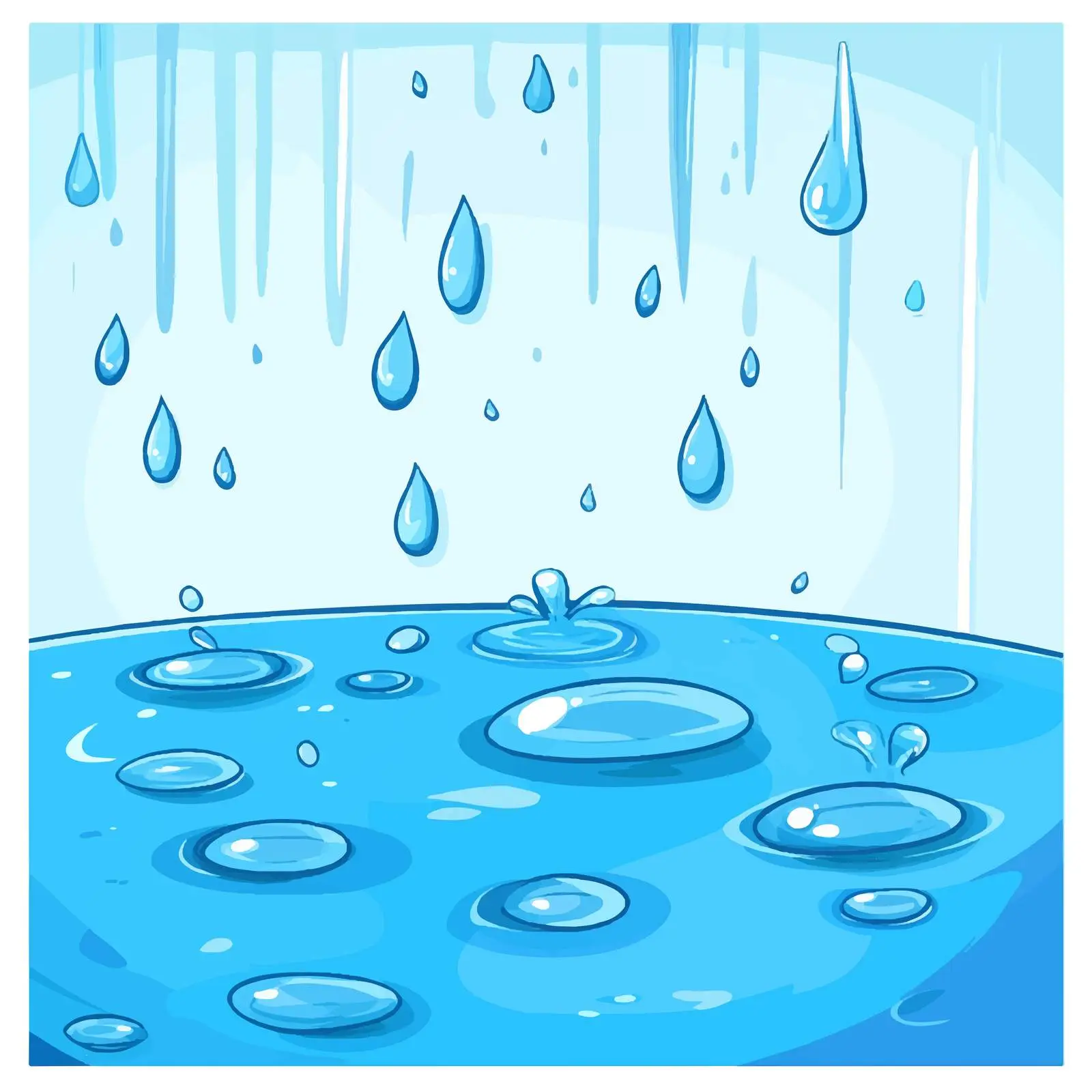 Hand-Drawn Water on Floor Cartoon Illustration — free download from Dotvec