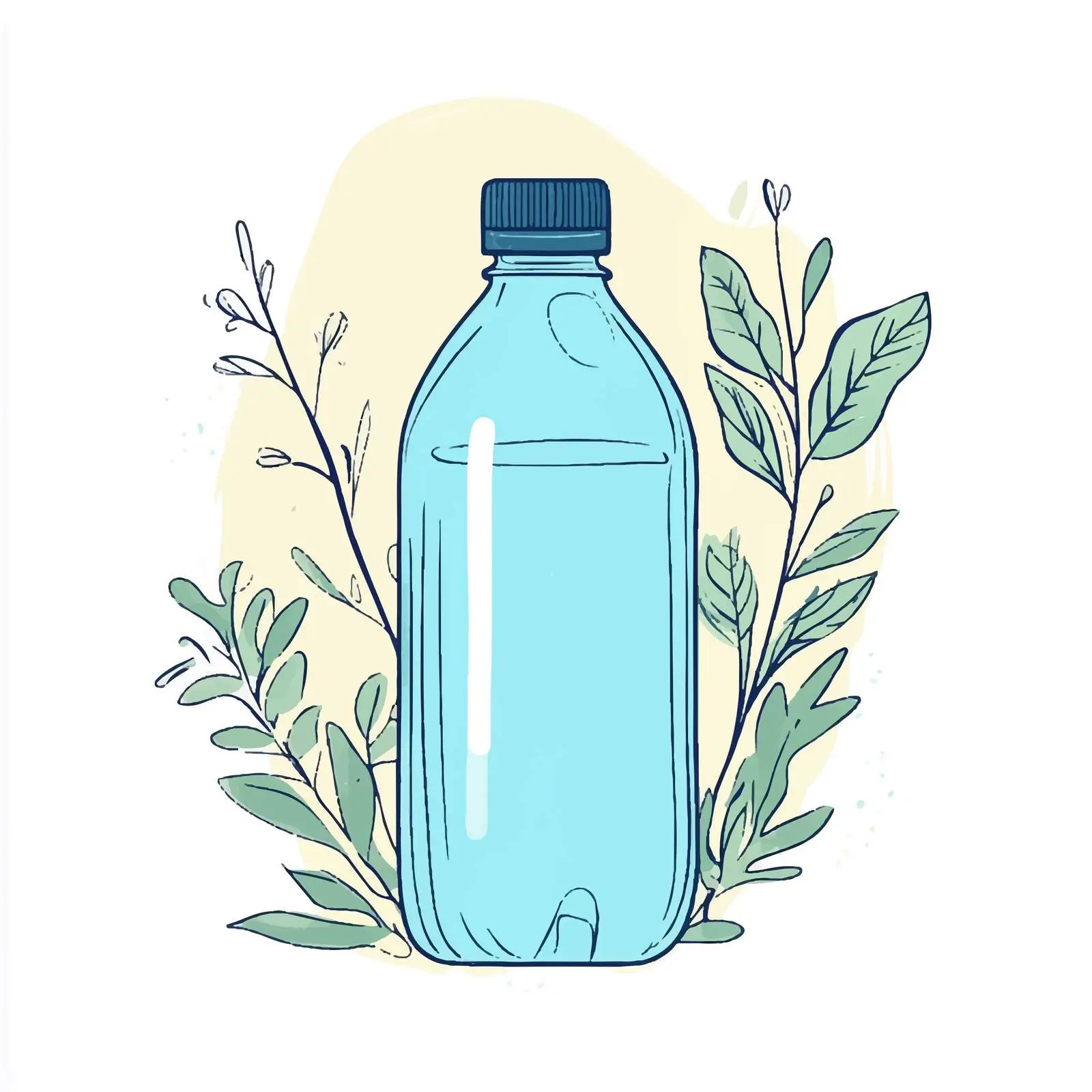 Cartoon Vector Illustration of Water Plastic Bottle — free download from Dotvec