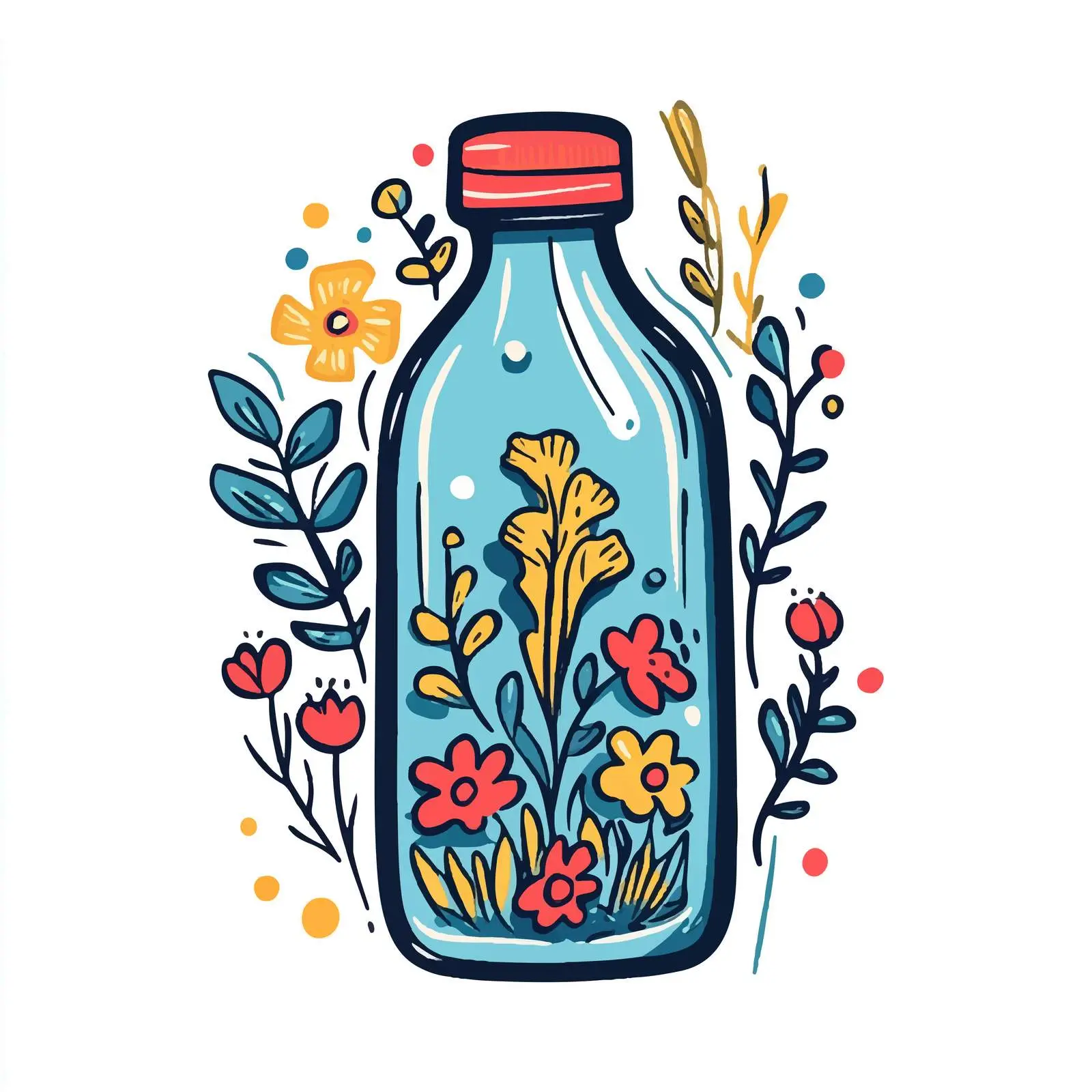 Cartoon Vector of Water Plastic Bottle — free download from Dotvec