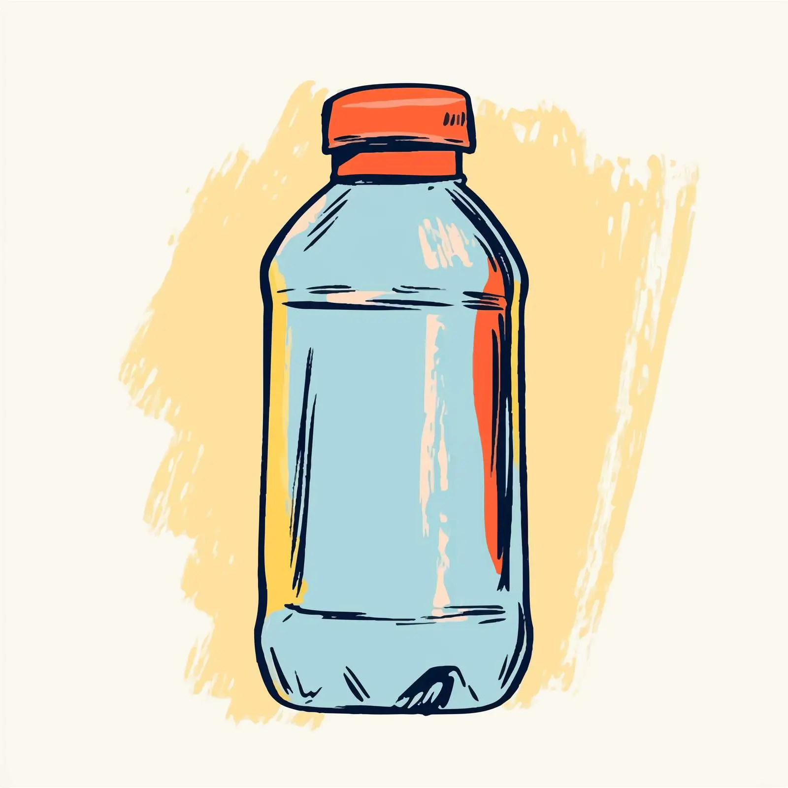 Cartoon Vector of Water Plastic Bottle Illustration — free download from Dotvec