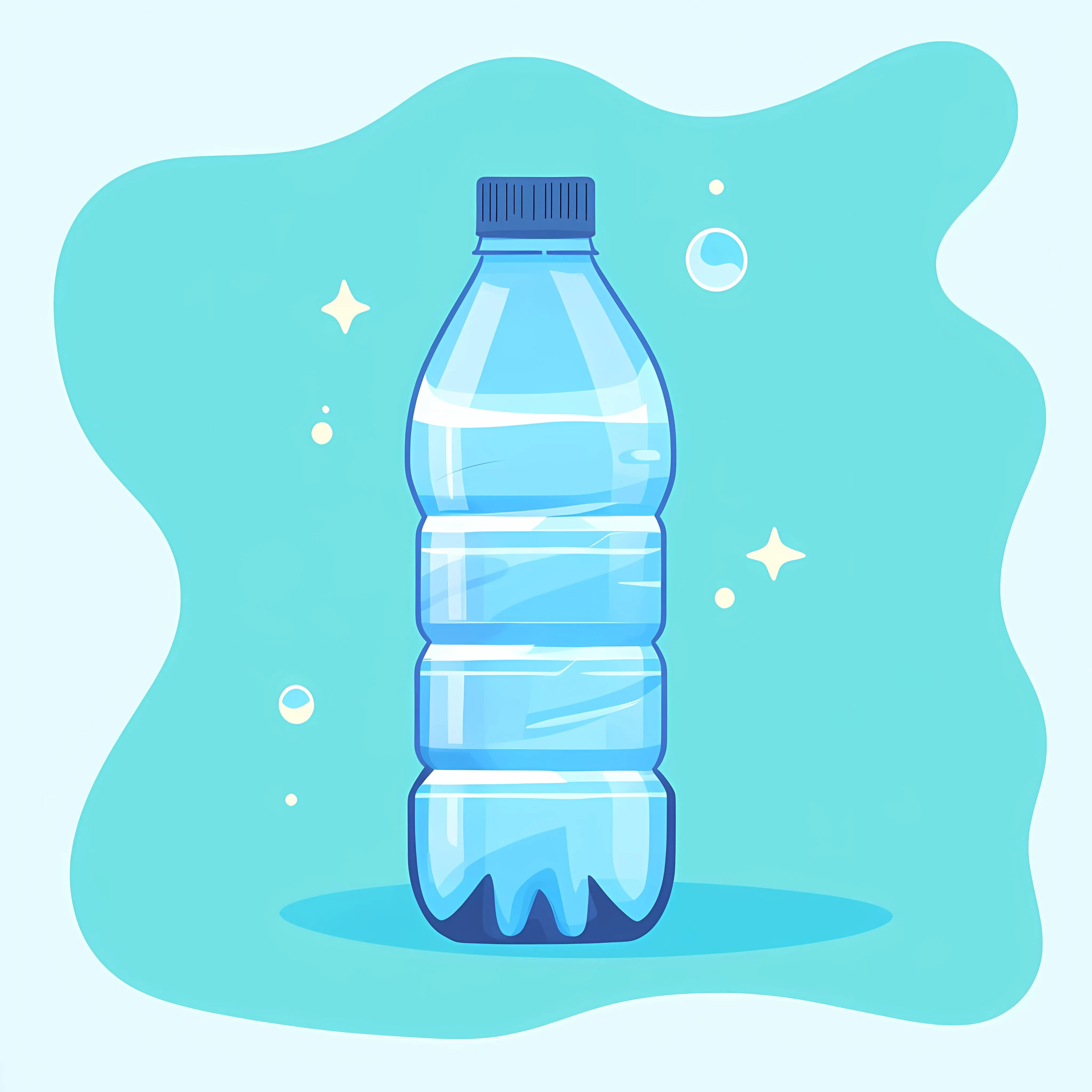 Flat Vector Illustration of Water Plastic Bottle – free vector png image from Dotvec