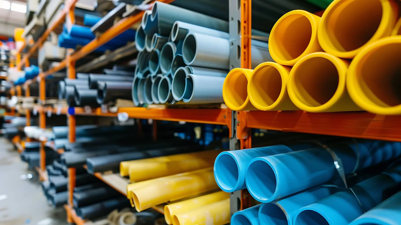 Water PVC Pipes on Building Shelf — free download from Dotvec