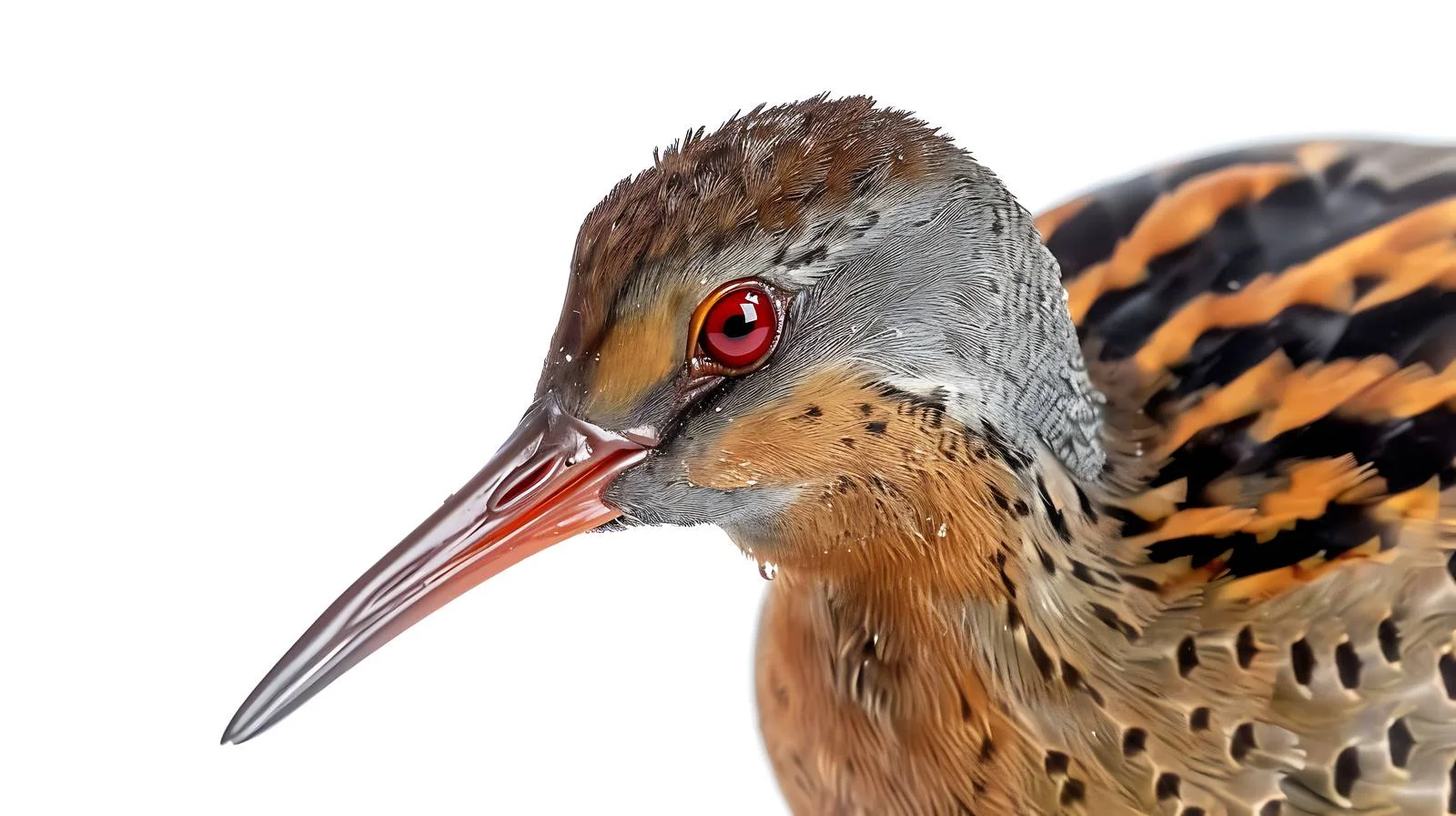 Close-up View of Isolated Water Rail — free download from Dotvec