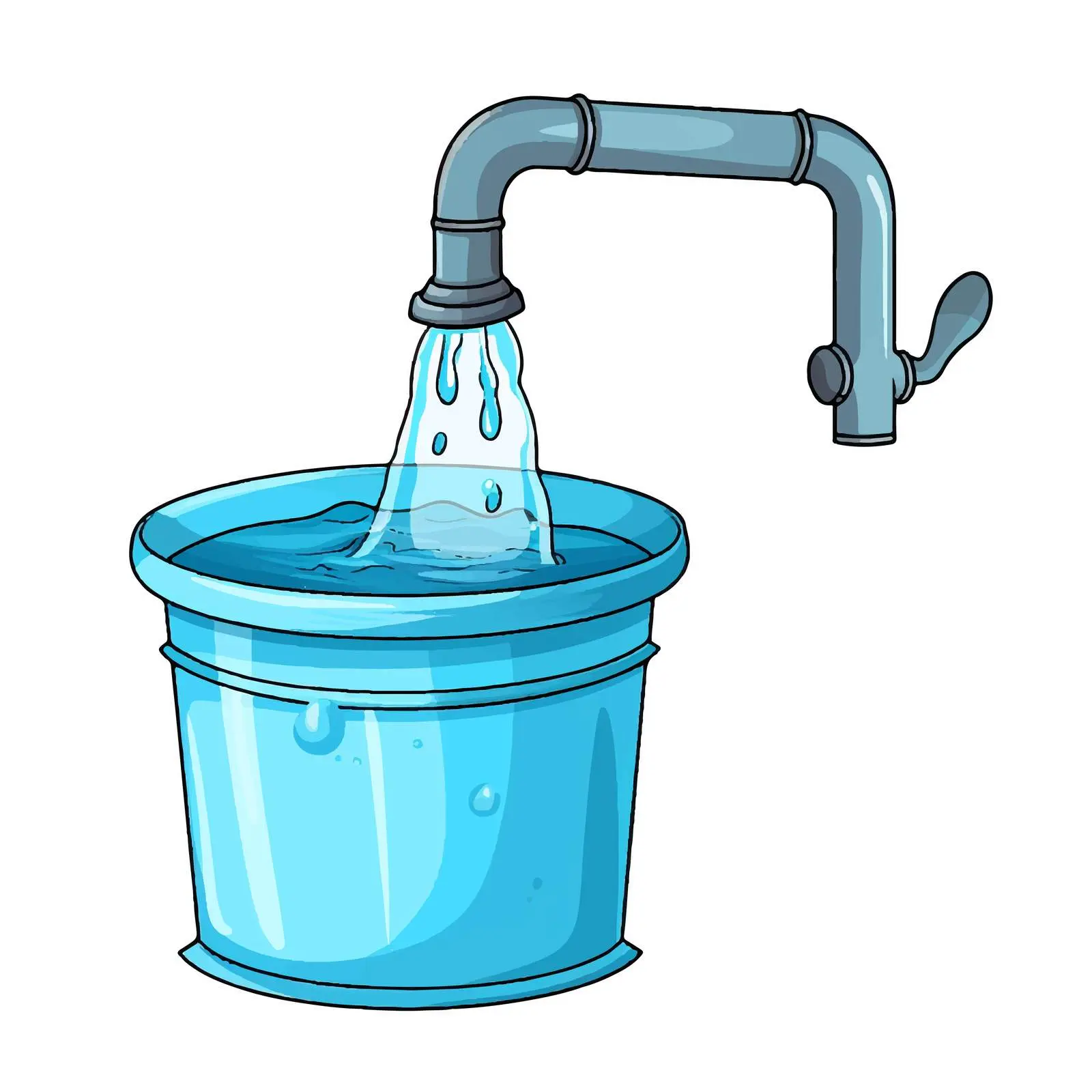 Cartoon Style Hot and Cold Water Tap — free download from Dotvec