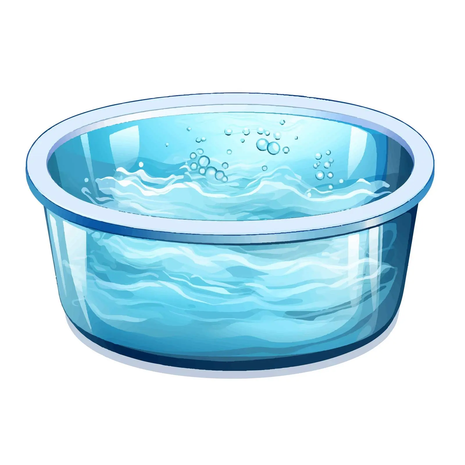 Water Tub Vector Illustration on White Background — free download from Dotvec