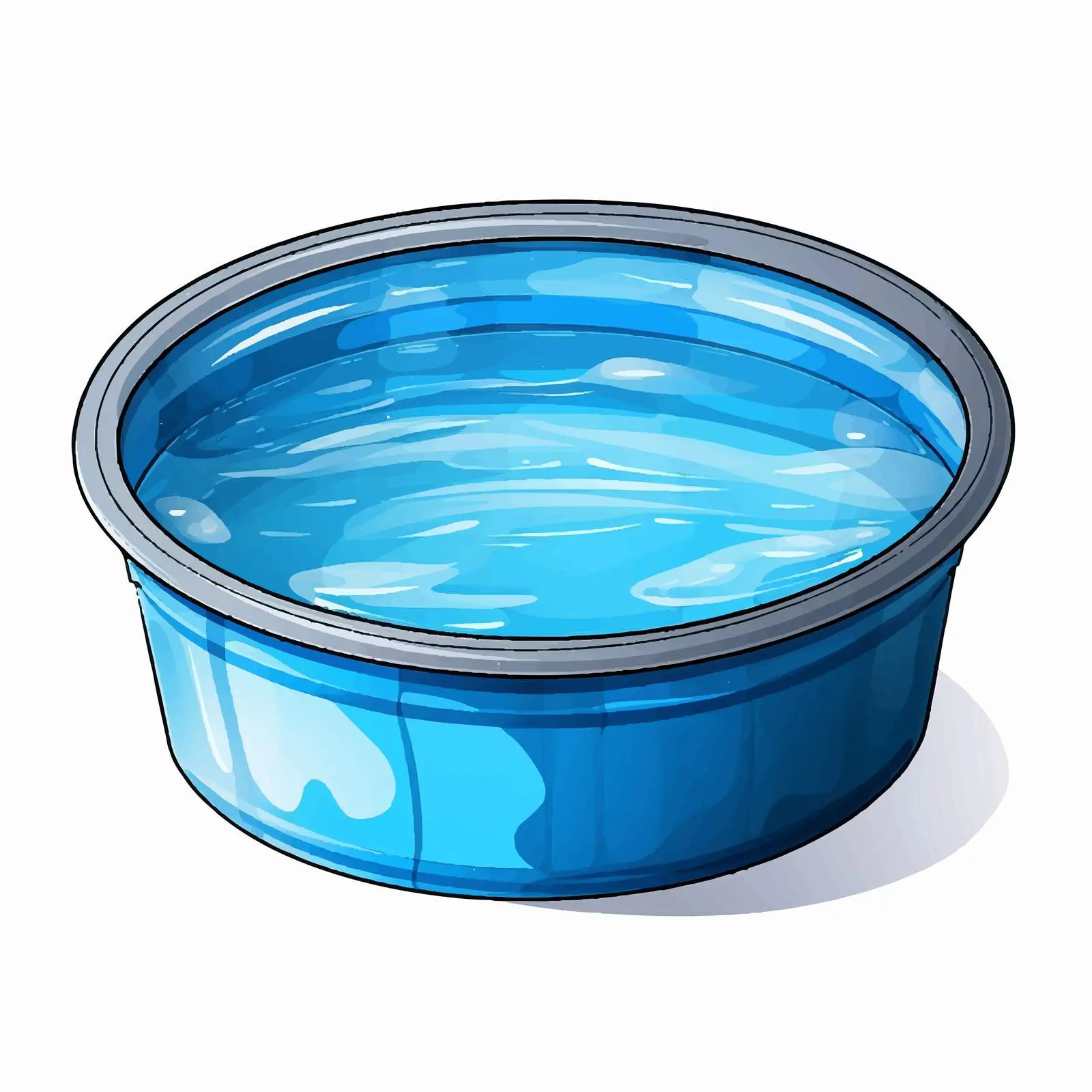 Isolated Water Tub Vector Illustration — free download from Dotvec