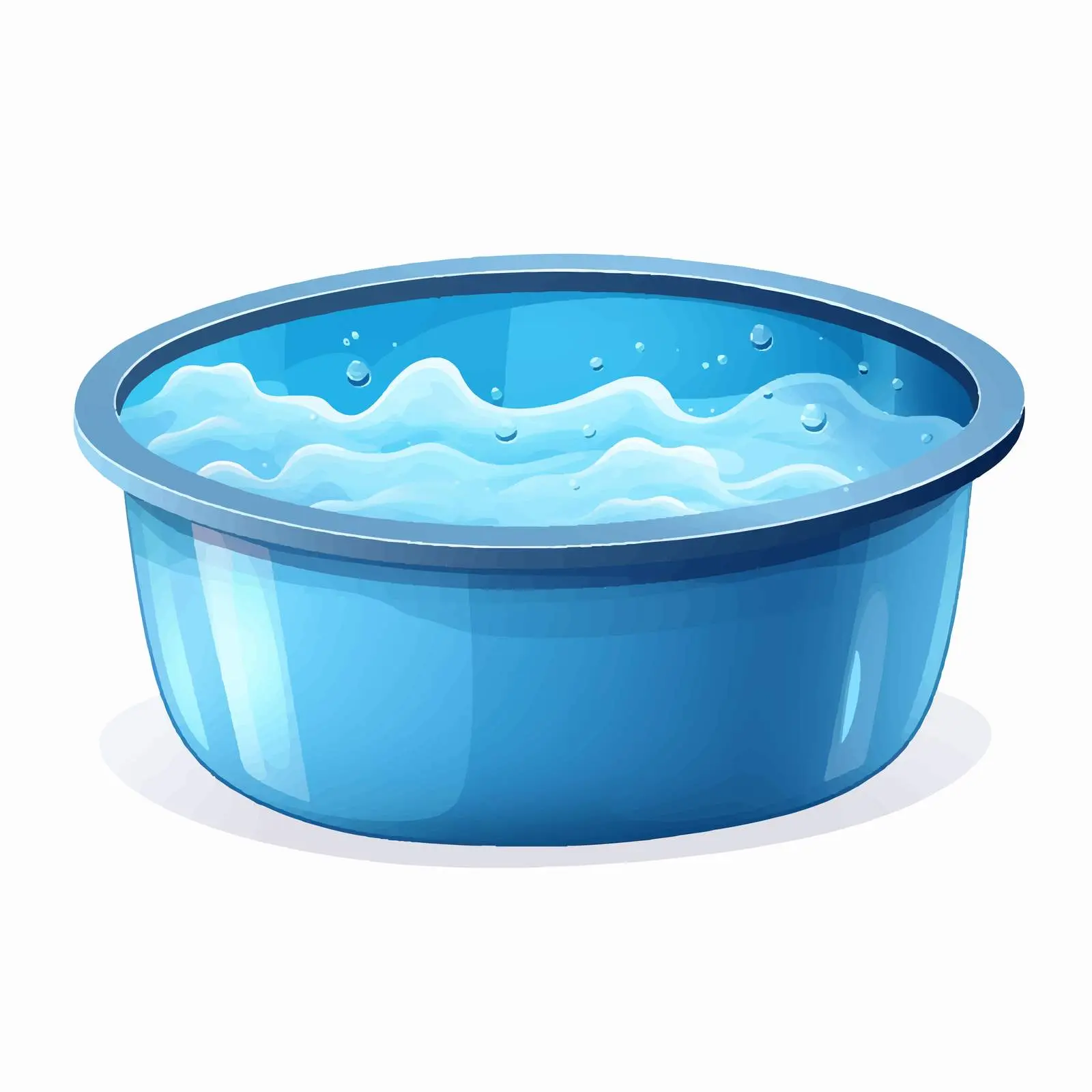 Water Tub Vector Illustration on White Background – free bathroom illustration image from Dotvec