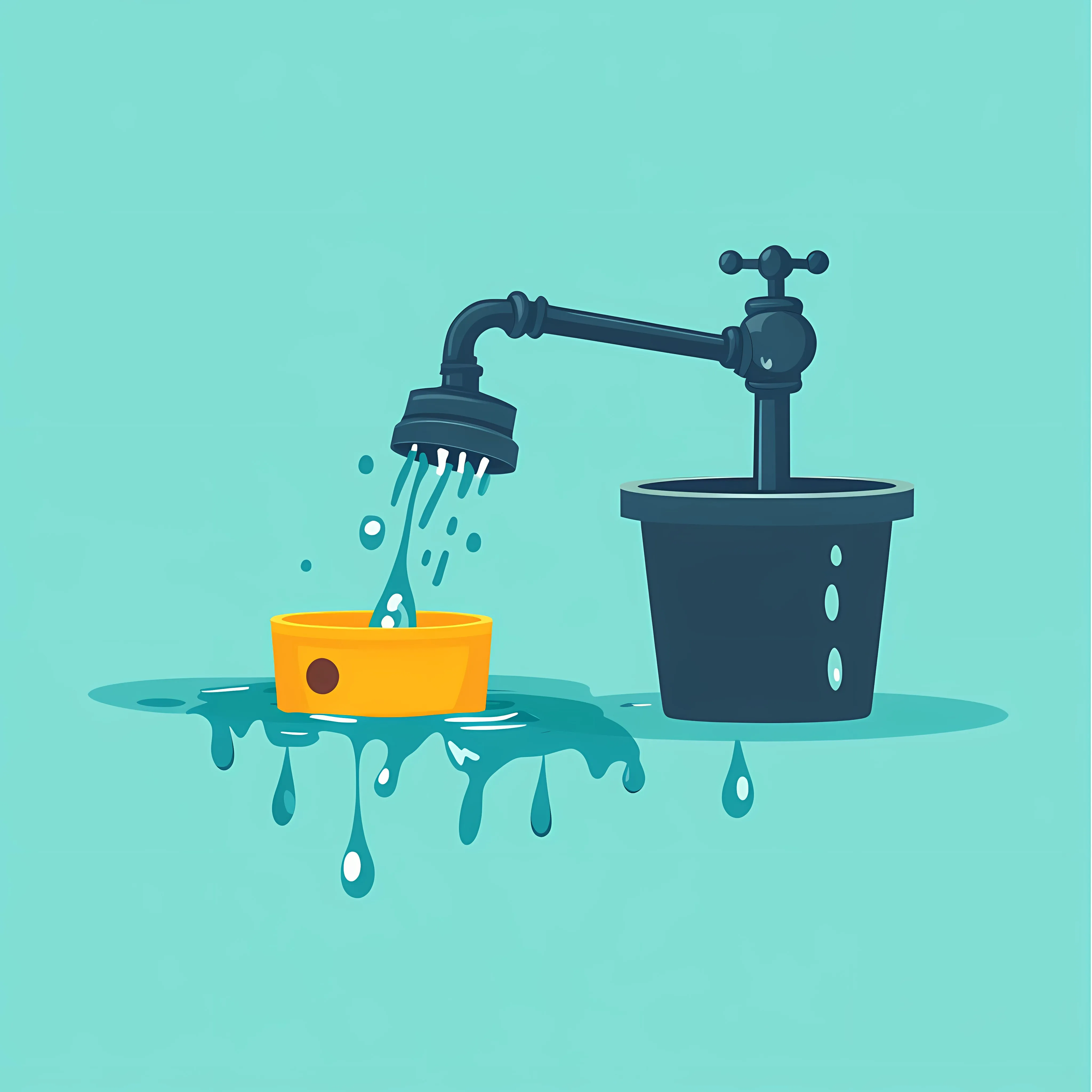 Water Waste from Running Tap — free download from Dotvec