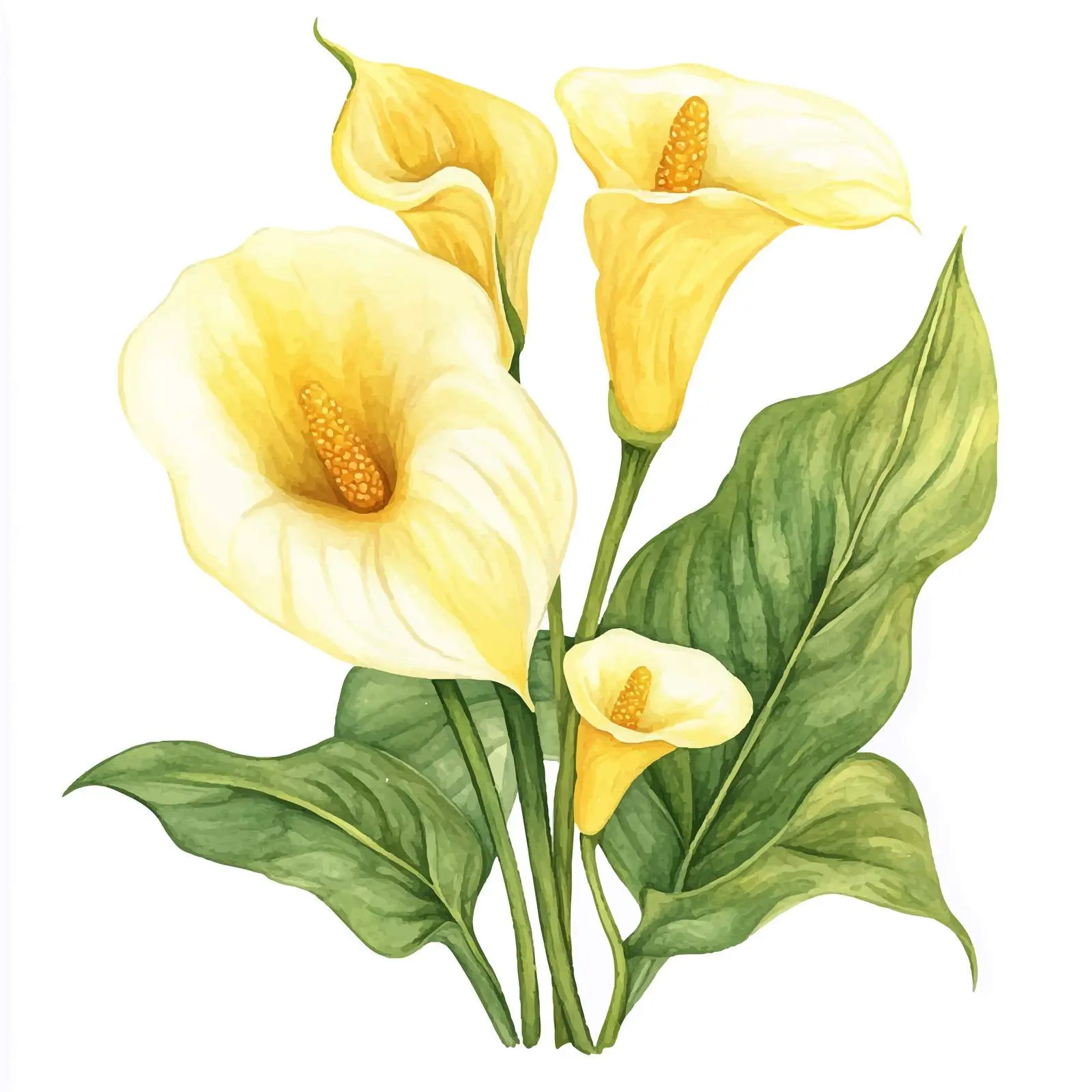 Watercolor Calla Lily Clipart for Invitations — free download from Dotvec
