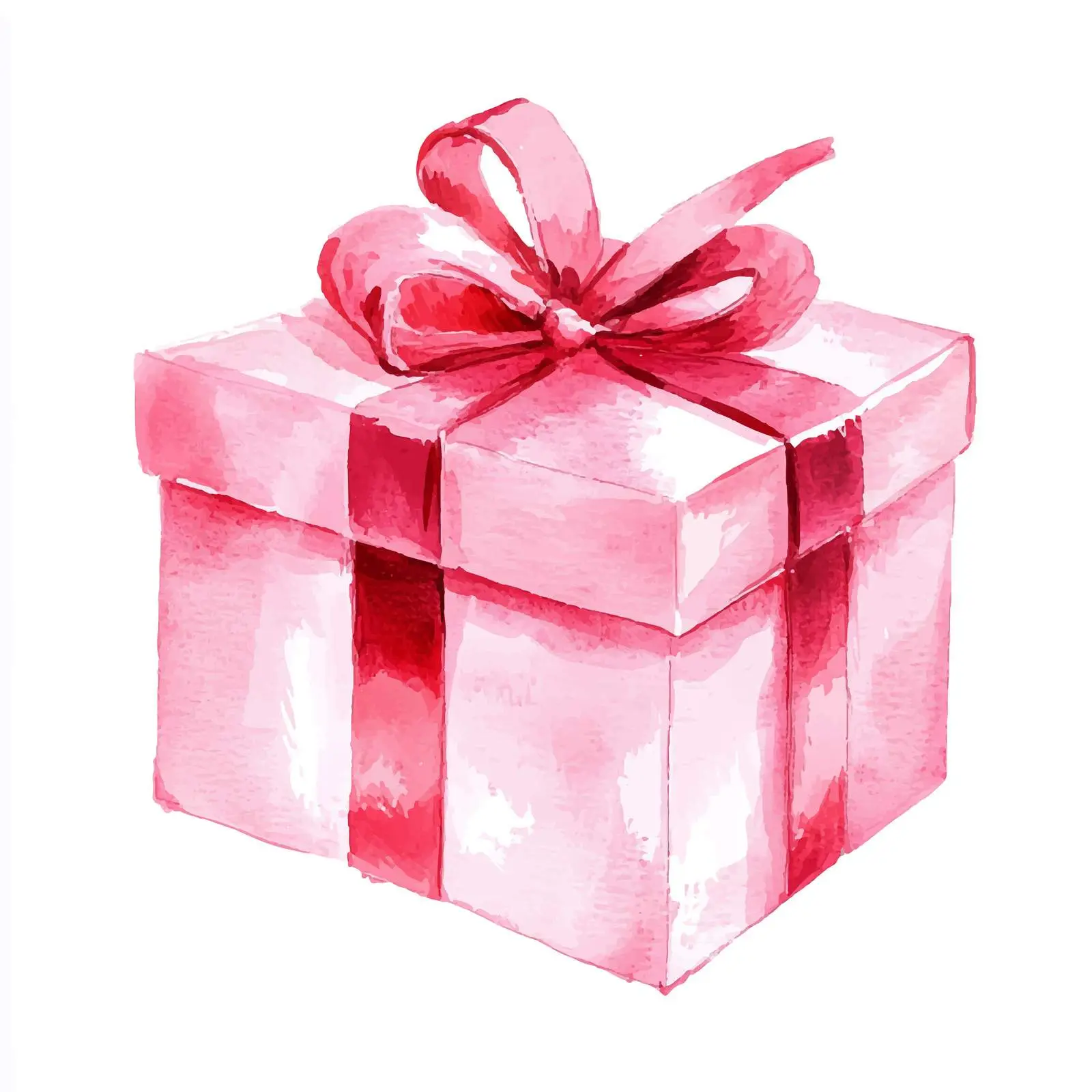 Watercolor Christmas Gift Box Winter Holiday Elements — free download from Dotvec