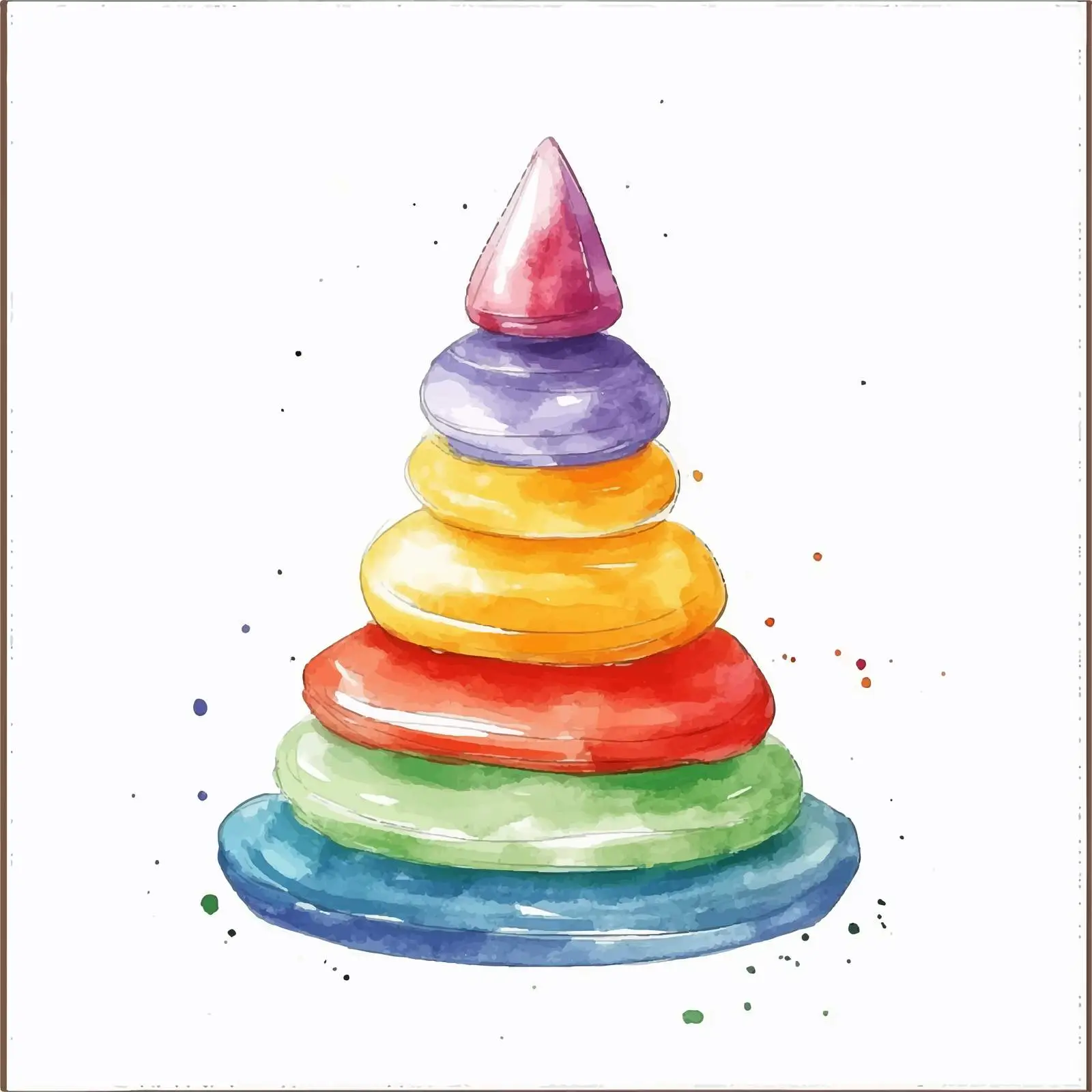 Colorful Hand-Drawn Guidecraft Stacking Toy Sketch — free download from Dotvec