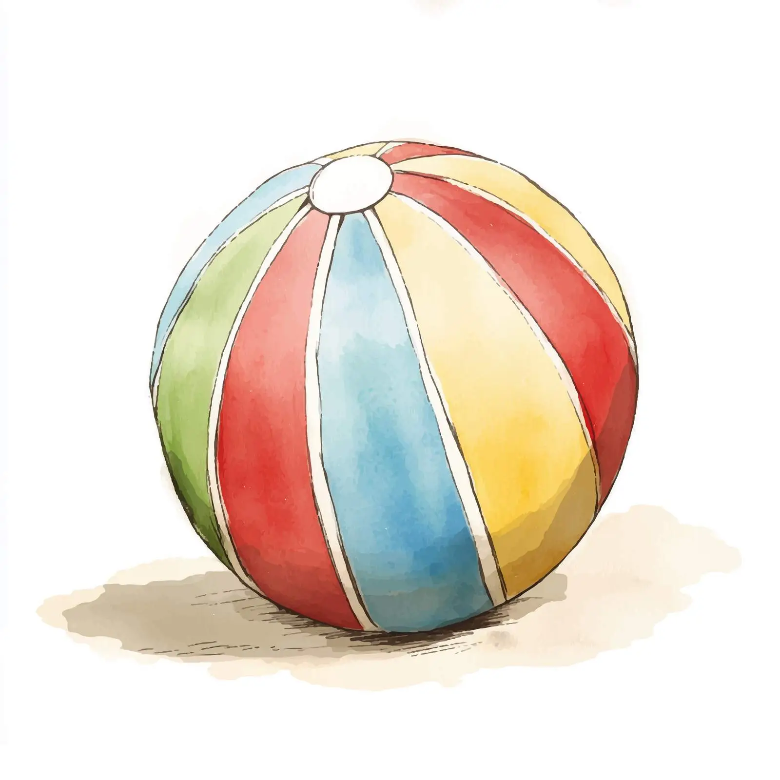 Colorful Watercolor Hand-Drawn Inflatable Sketch — free download from Dotvec