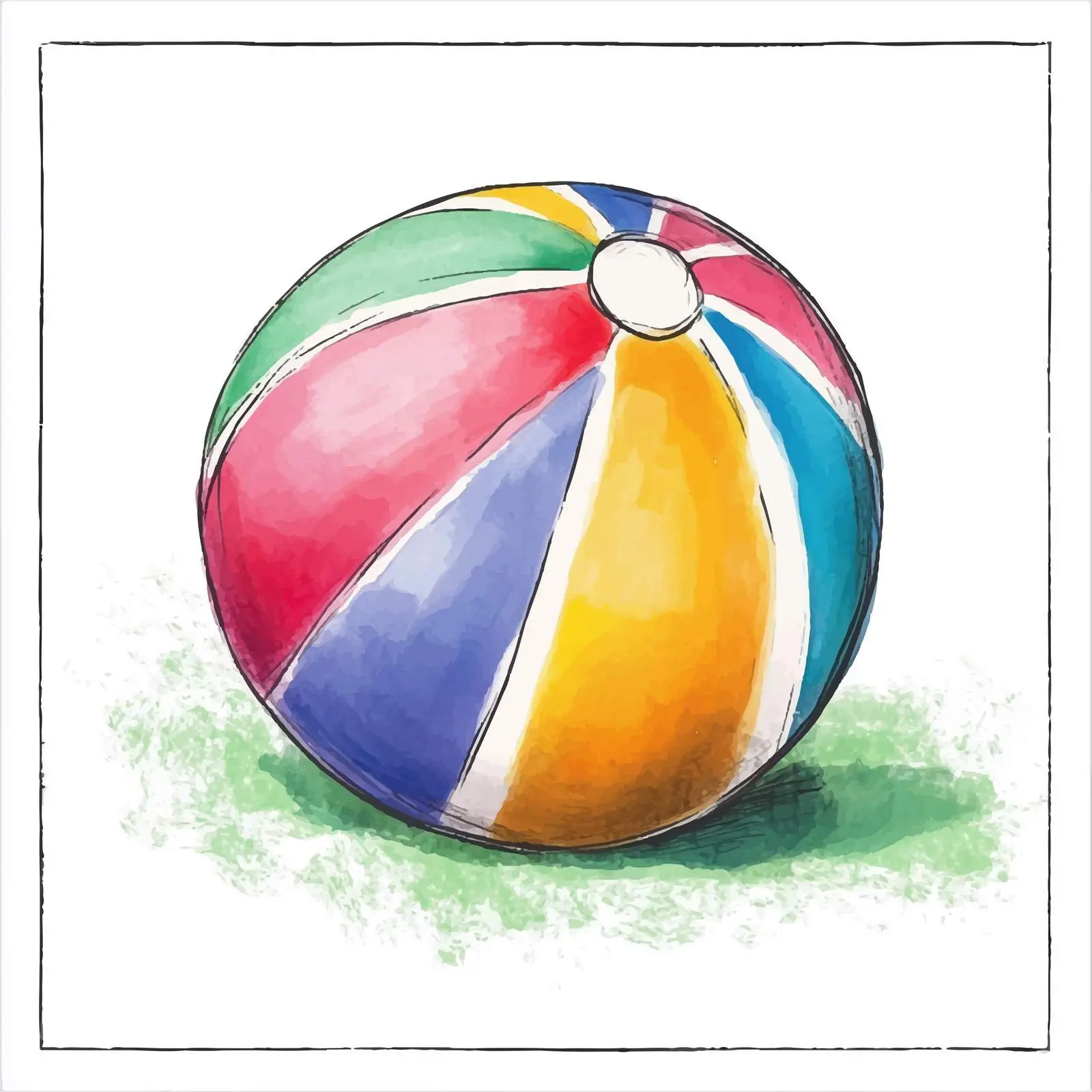 Colorful Hand-Drawn Watercolor Inflatable Sketch — free download from Dotvec