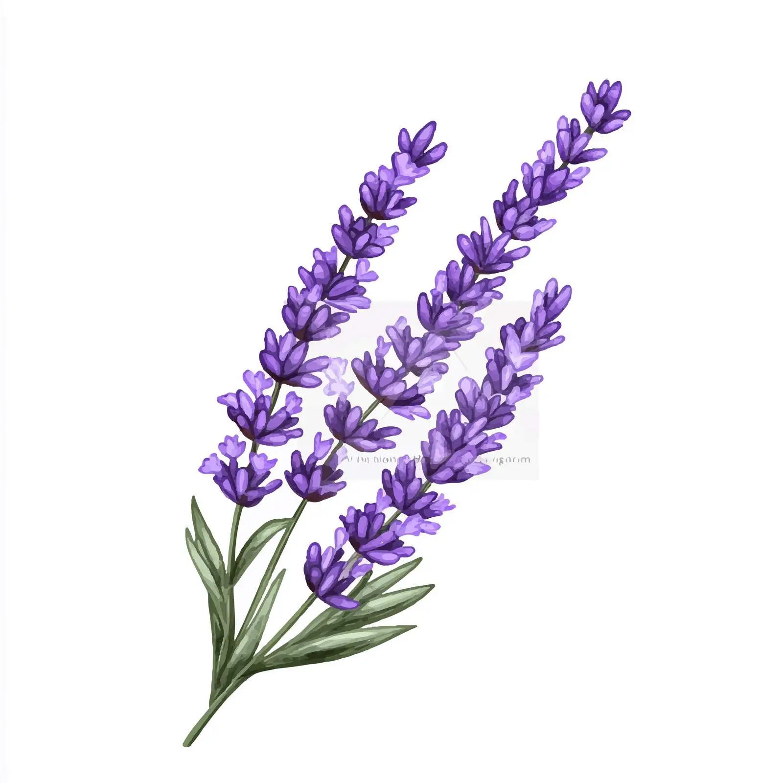 Colorful Watercolor Lavender Bunch Illustration — free download from Dotvec