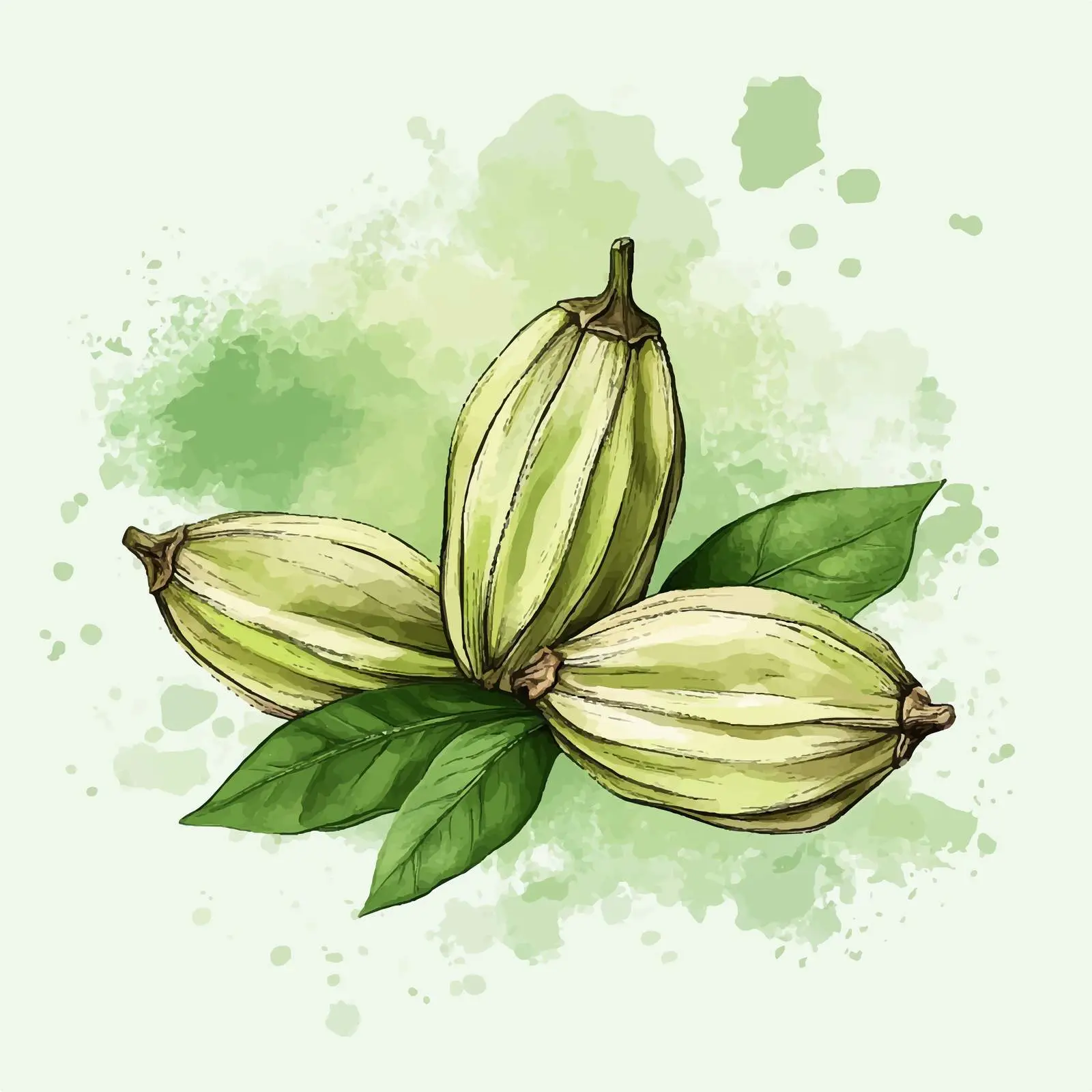 Colorful Hand-Drawn Cardamom Sketch Vector — free download from Dotvec