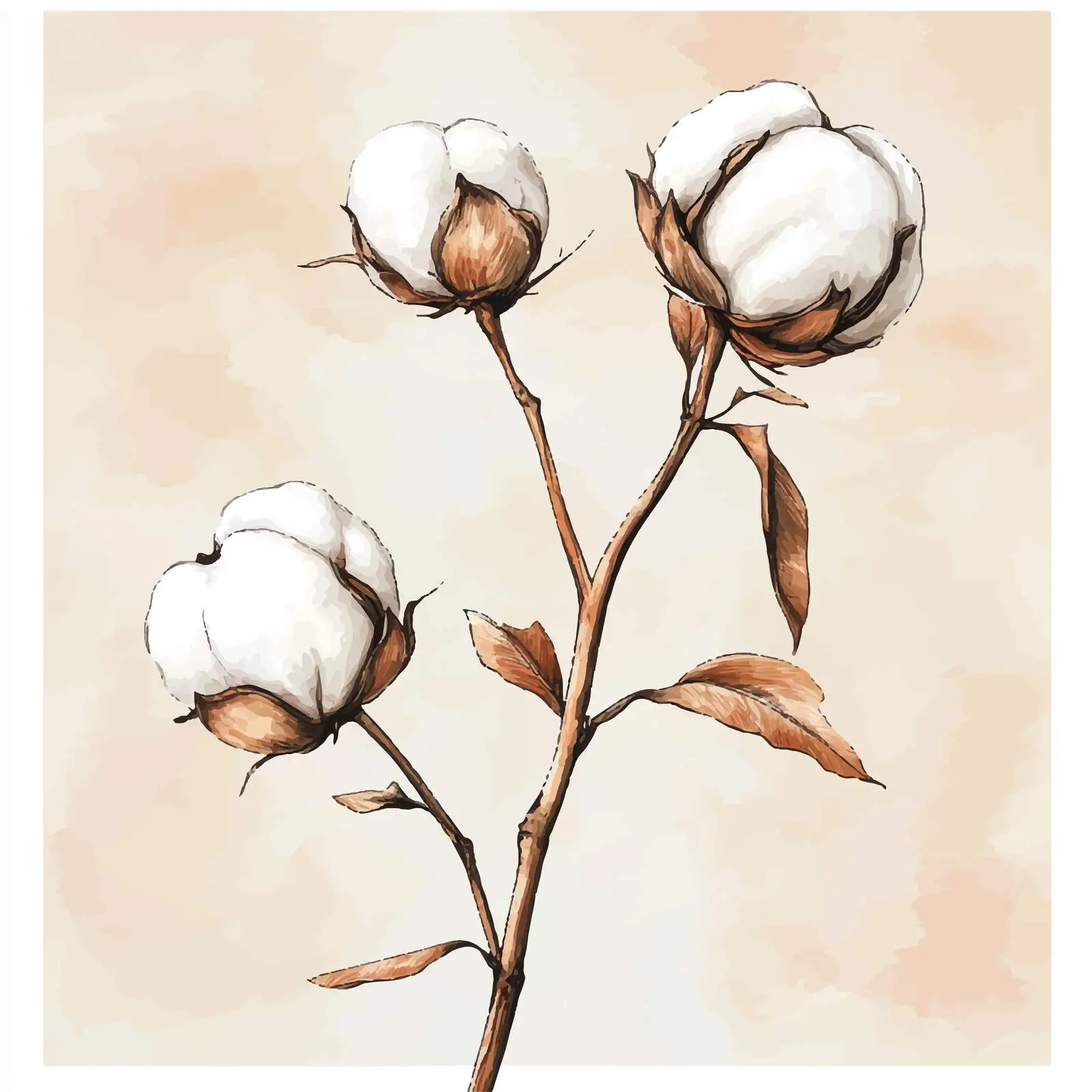 Colorful Hand-Drawn Cotton Bud Watercolor Illustration — free download from Dotvec