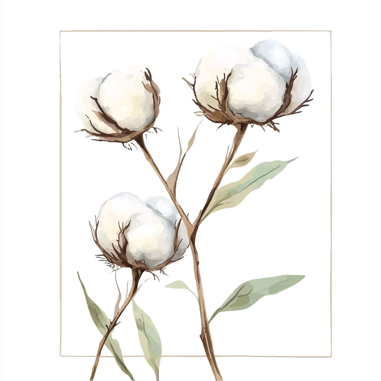 Colorful Hand-Drawn Watercolor Cotton Bud Sketch — free download from Dotvec