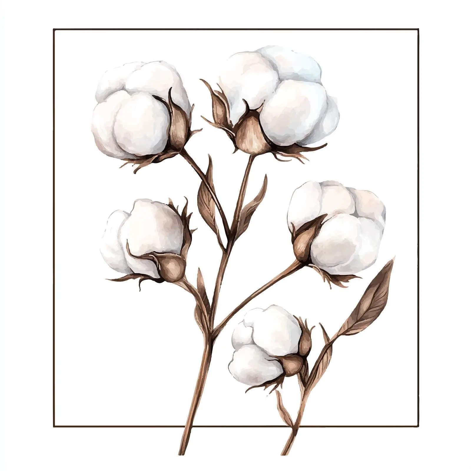 Colorful Hand-Drawn Cotton Bud Watercolor Illustration — free download from Dotvec