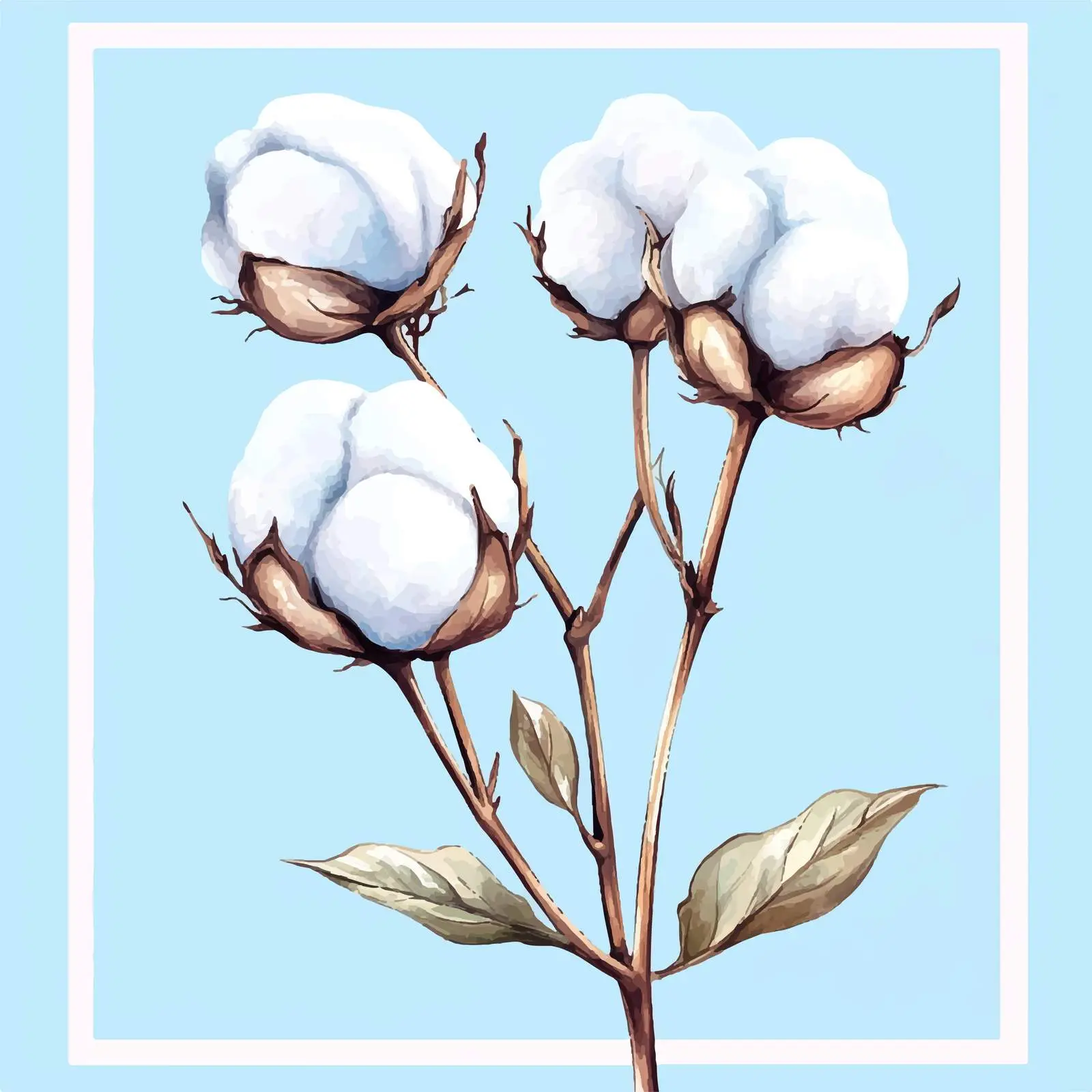 Colorful Hand-Drawn Cotton Buds Watercolor Vector — free download from Dotvec